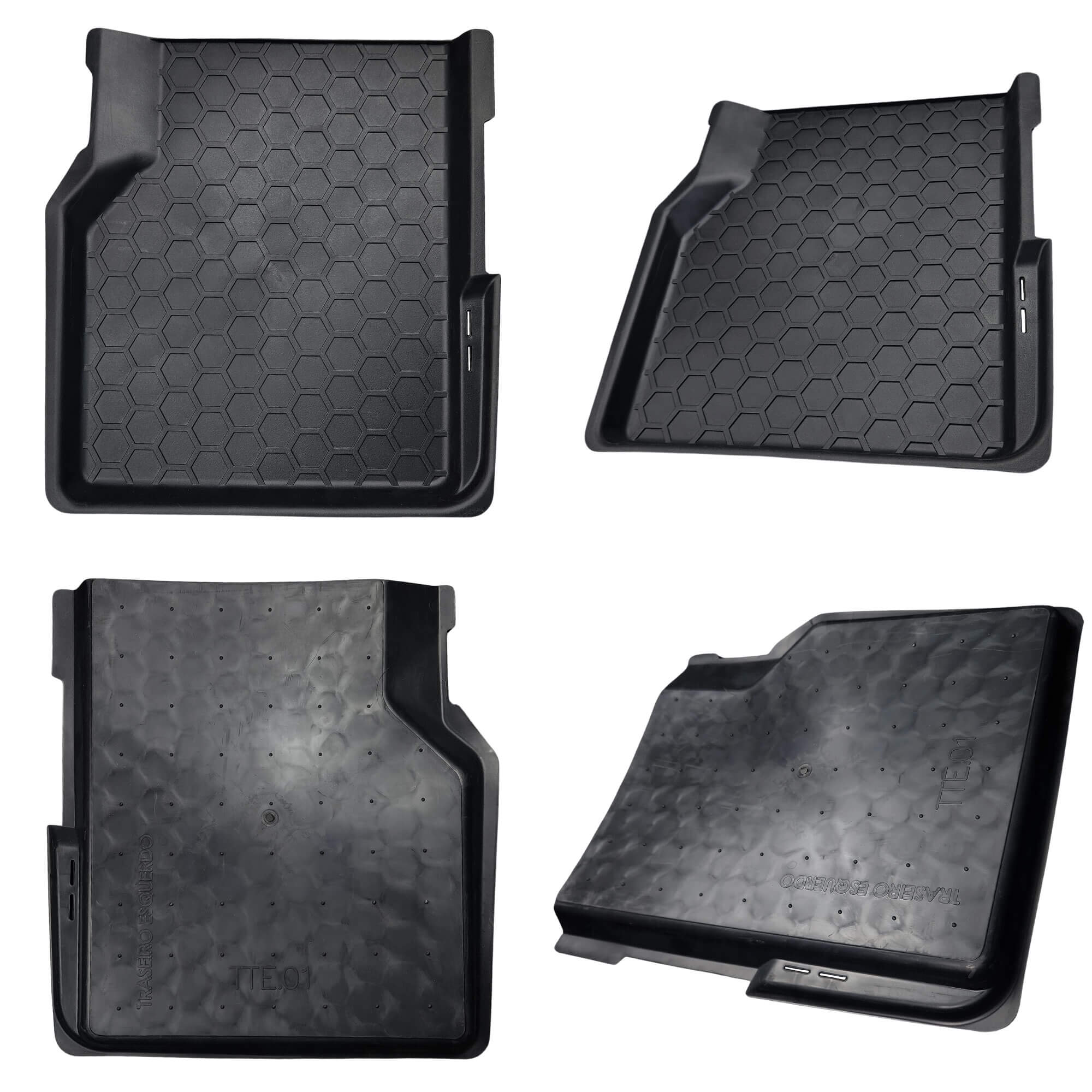 Tapete Tipo Bandeja 4P Preto Modelo Toro 2016 em diante c/ 5 Peças Grid - TB01001