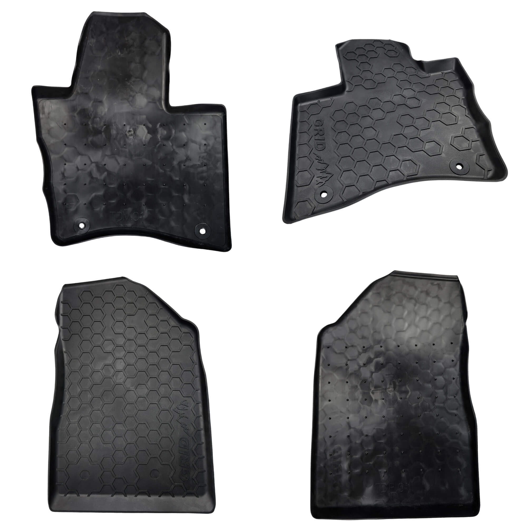 Tapete Tipo Bandeja 4P Preto Modelo Toro 2016 em diante c/ 5 Peças Grid - TB01001