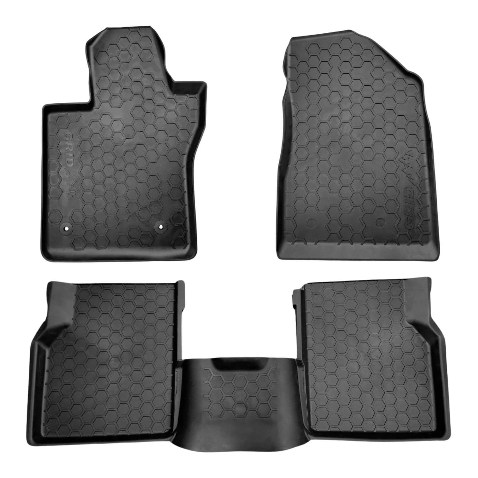 Tapete Tipo Bandeja 4P Preto Modelo Compass 2016 em diante c/ 5 Peças Grid - TB02002