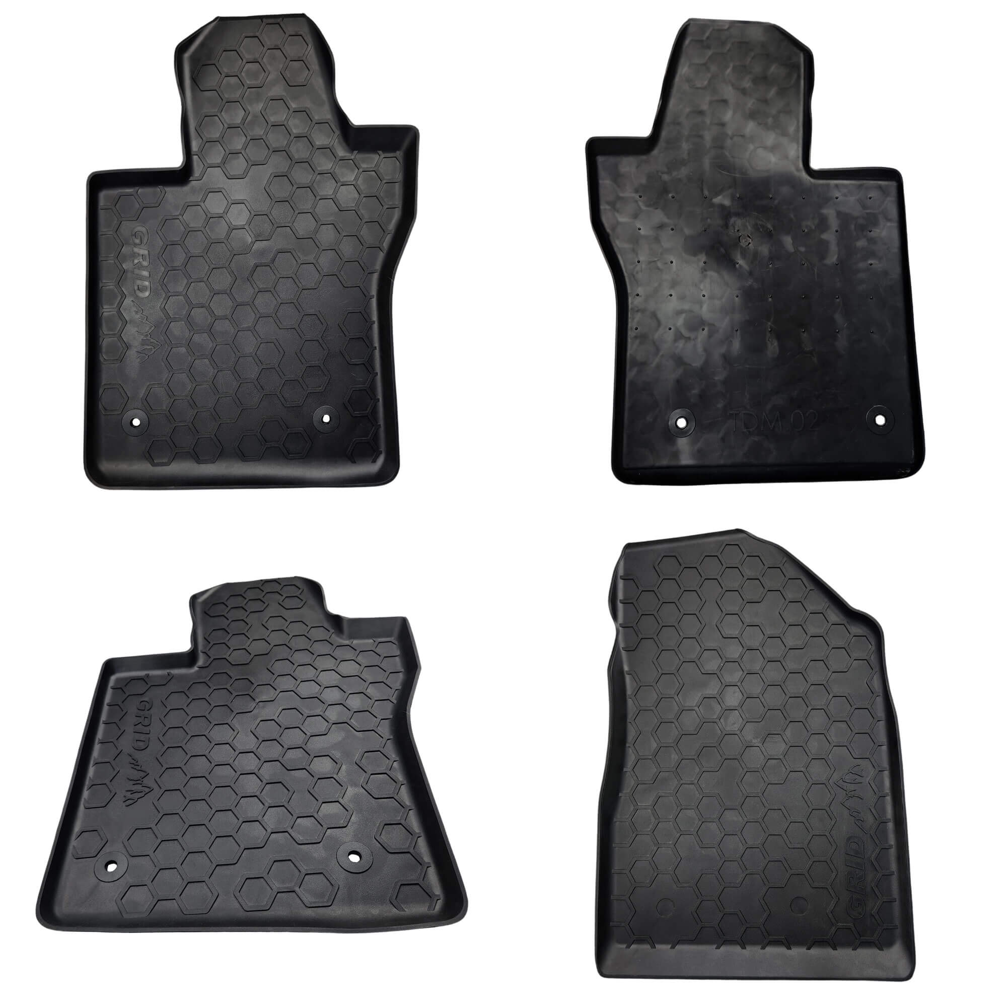 Tapete Tipo Bandeja 4P Preto Modelo Compass 2016 em diante c/ 5 Peças Grid - TB02002