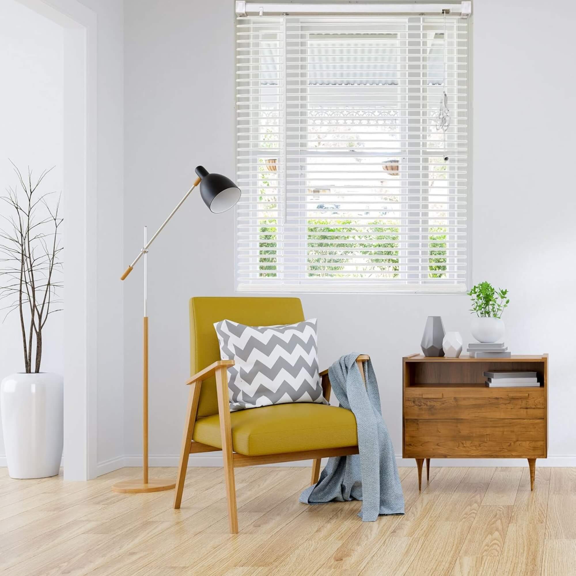 Persiana Horizontal PVC 25mm 80x130cm Branca para Janela Conthey Evolux - D157281B