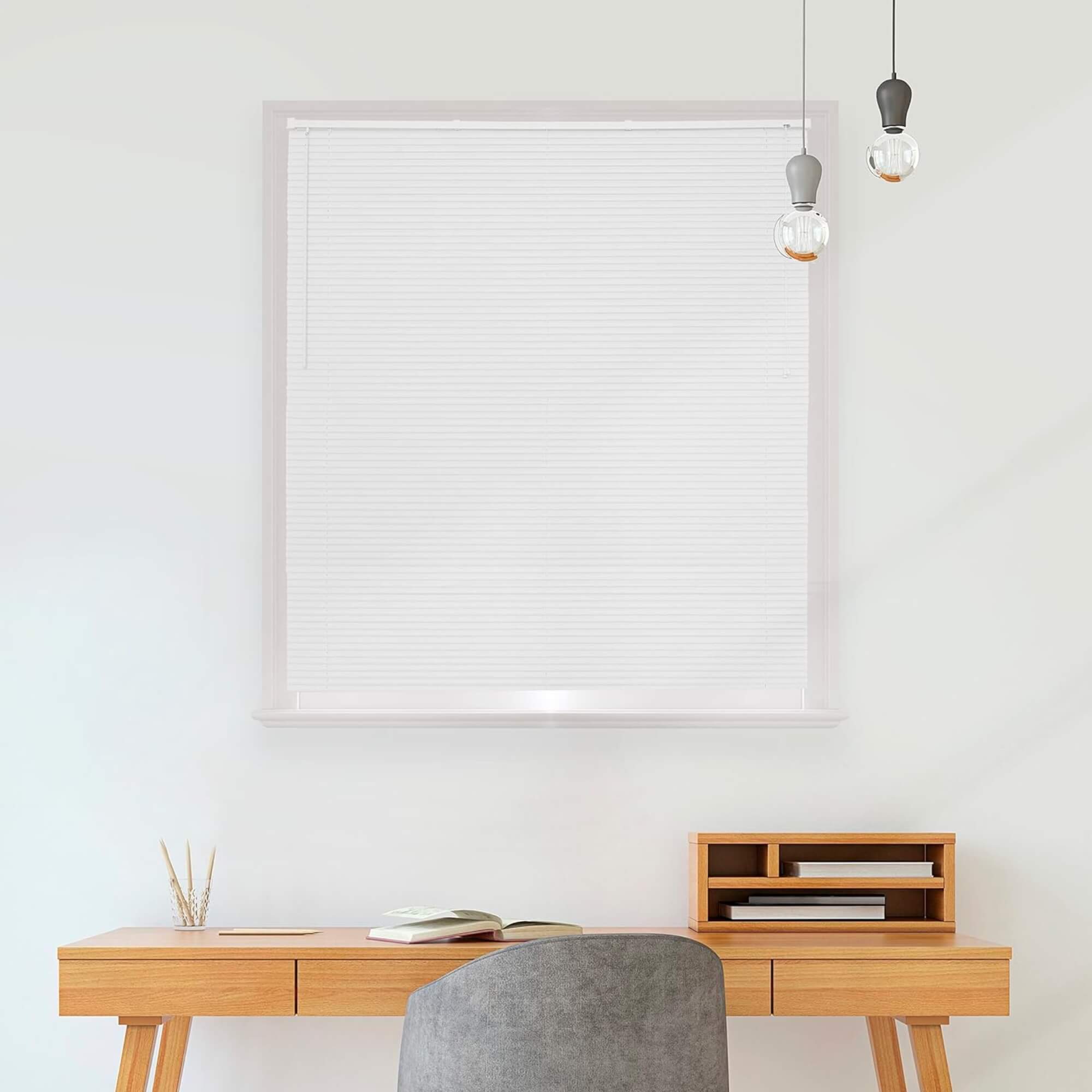 Persiana Horizontal PVC 25mm 80x130cm Branca para Janela Conthey Evolux - D157281B