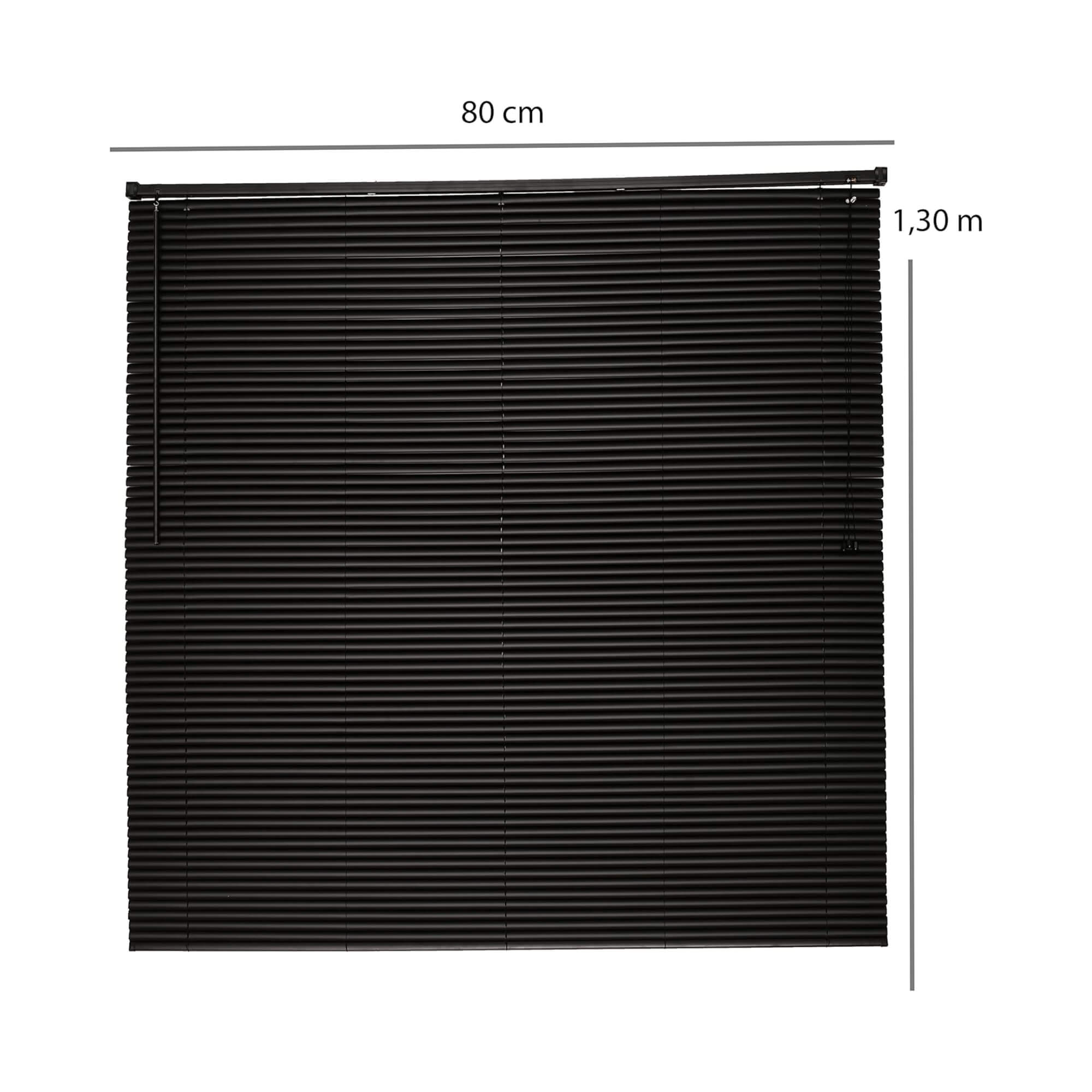Persiana Horizontal PVC 25mm 80x130cm Preta para Janela Conthey Evolux - D157281C