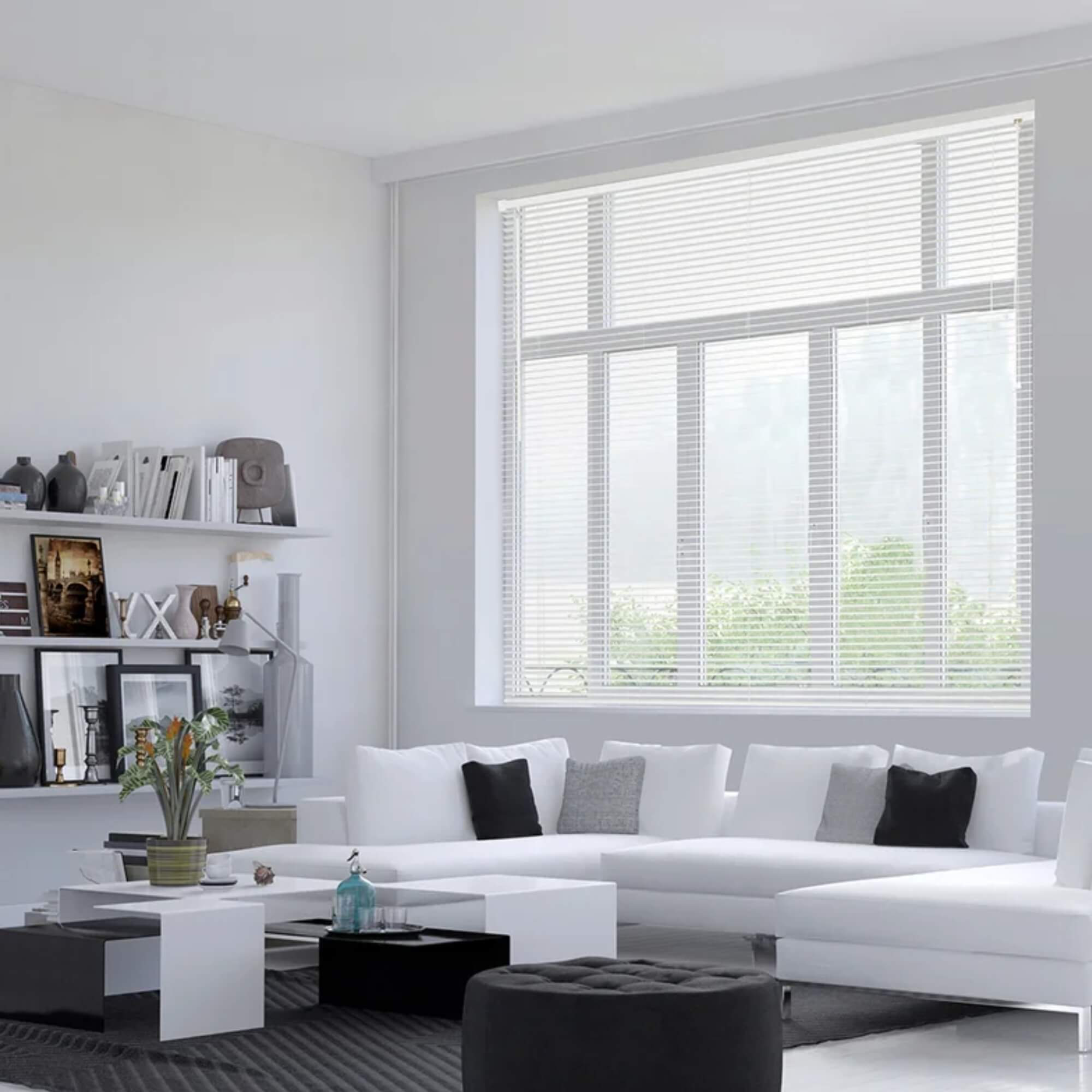 Persiana Horizontal PVC 25mm 100x160cm Branca Premier para Janela Conthey Evolux - D113179A