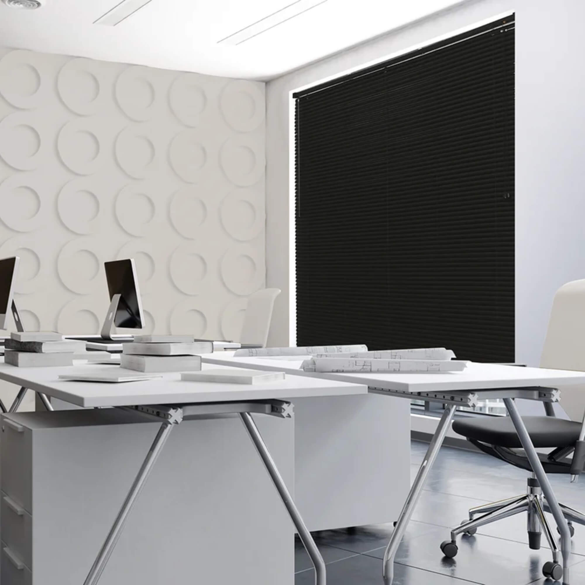 Persiana Horizontal PVC 25mm 100x160cm Preta Premier para Janela Conthey Evolux - D113179E