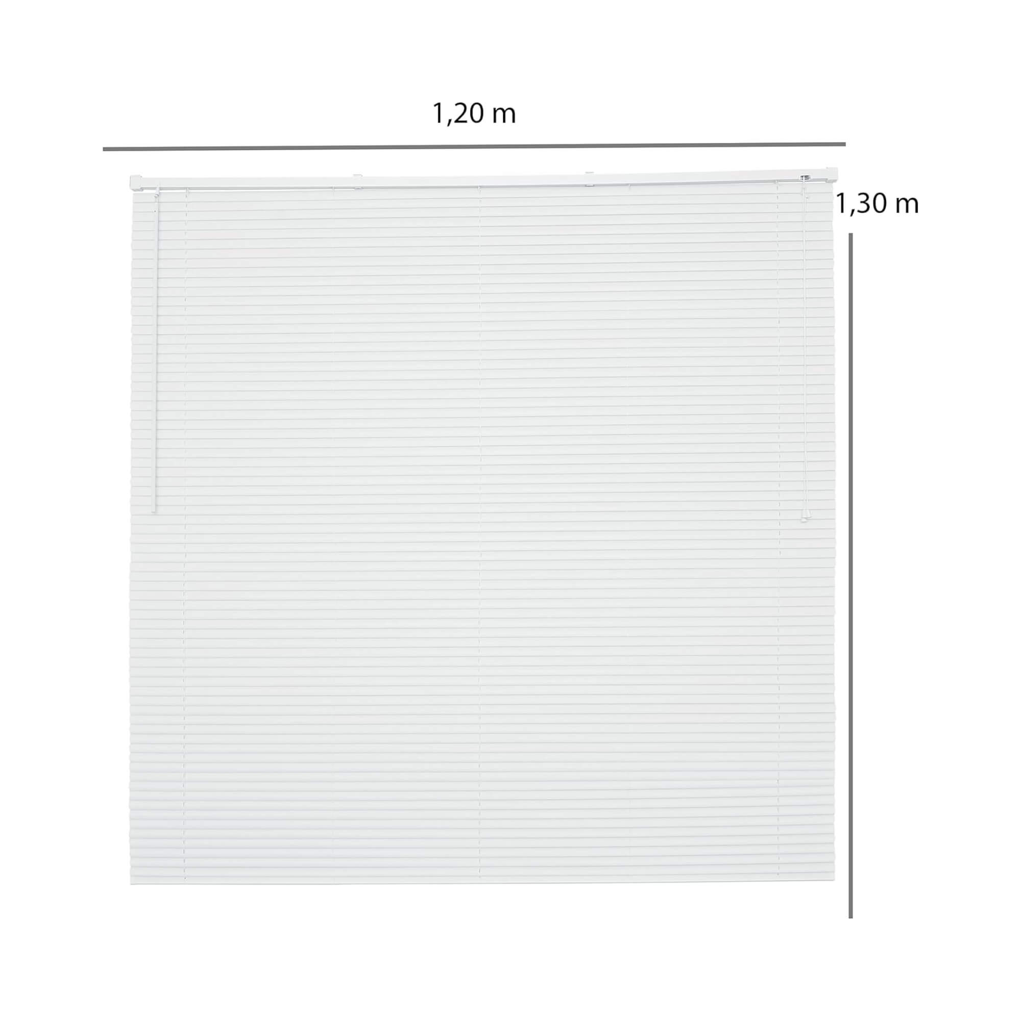 Persiana Horizontal PVC 25mm 120x130cm Branca para Janela Conthey Evolux - D148033A