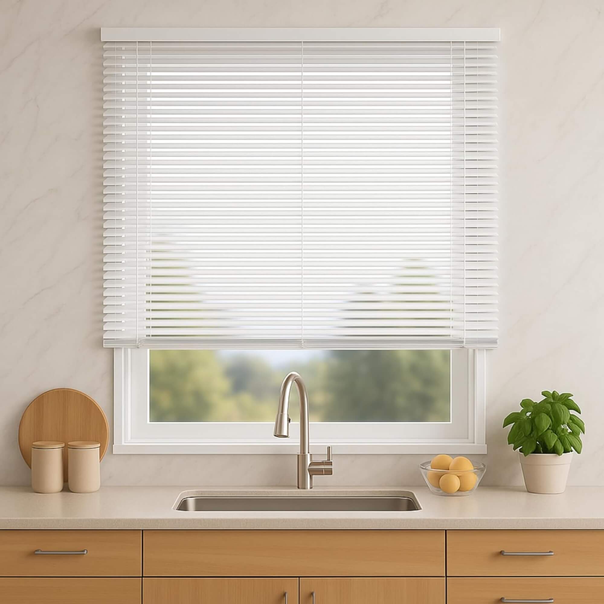 Persiana Horizontal PVC 25mm 120x130cm Branca para Janela Conthey Evolux - D148033A