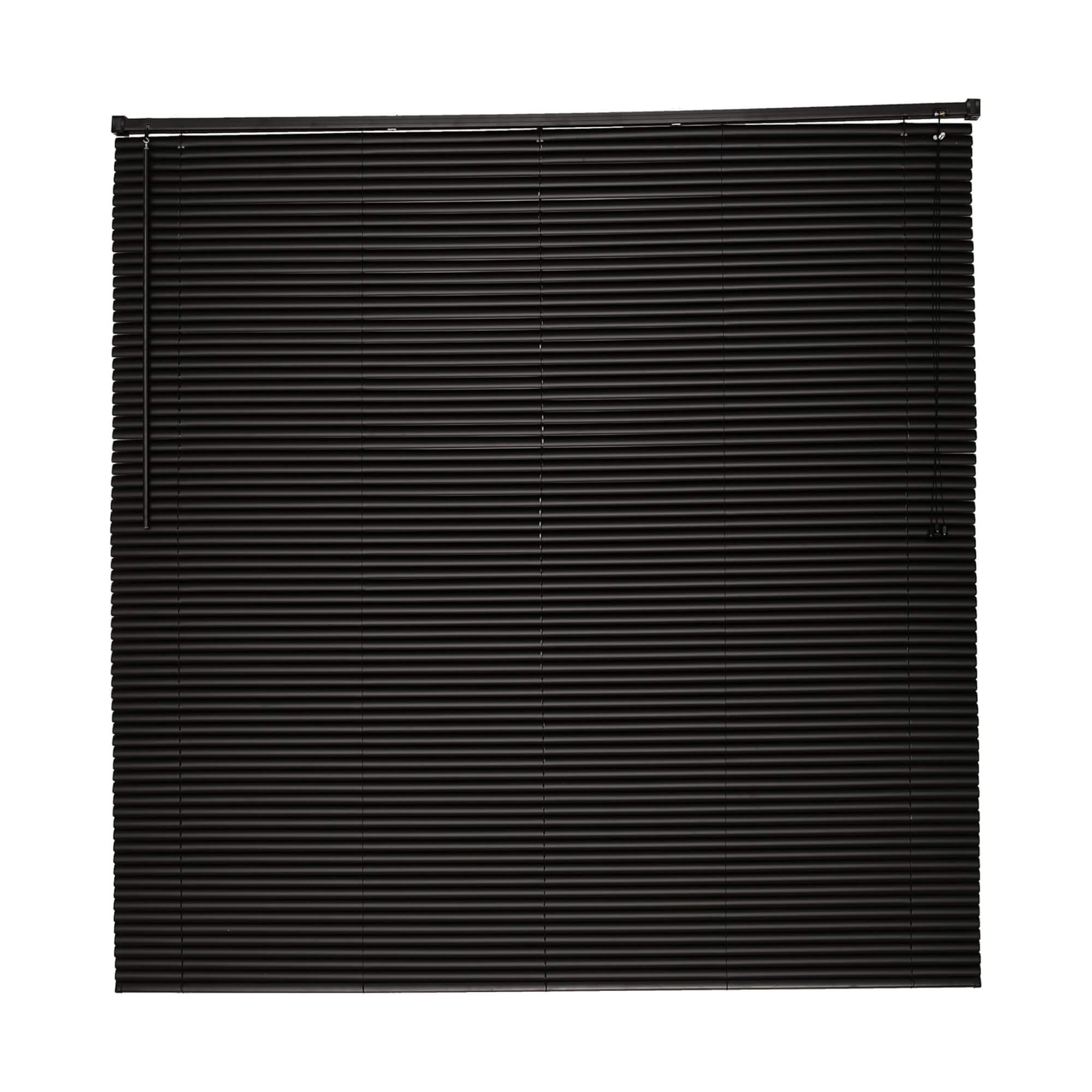 Persiana Horizontal PVC 25mm 120x130cm na cor Preta para Janela Conthey Evolux - D148033C