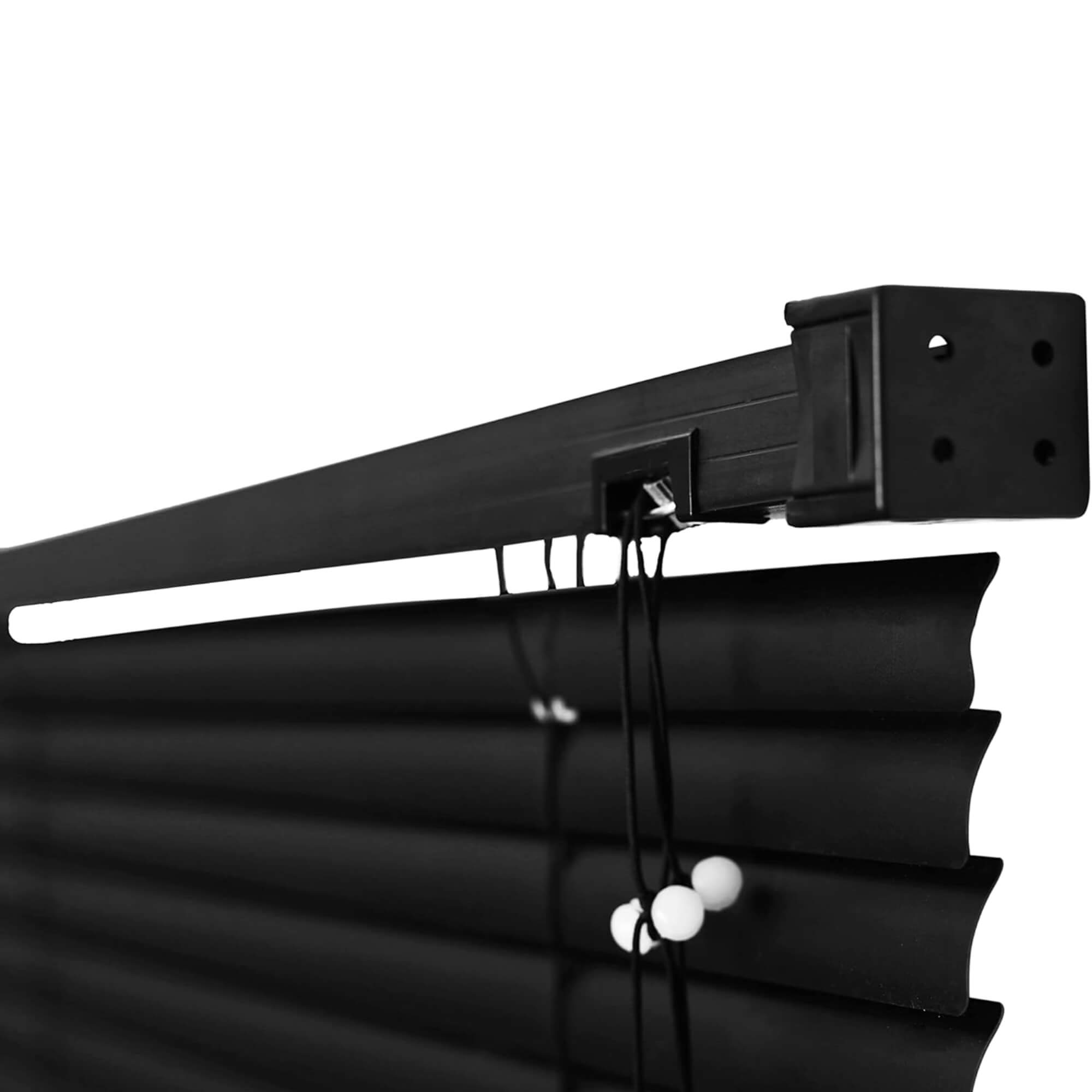 Persiana Horizontal PVC 25mm 140x130cm Preta Conthey Evolux - D148034C