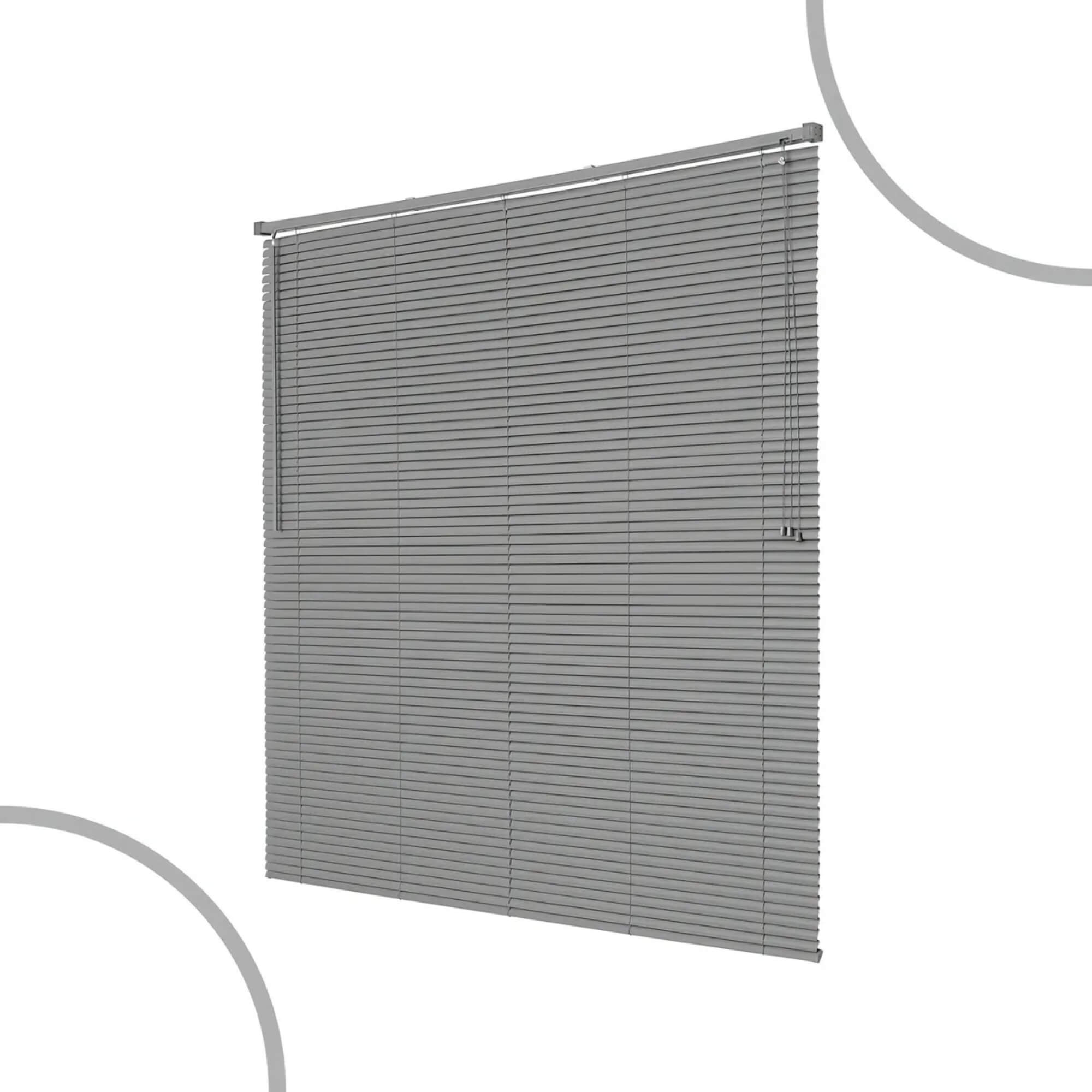 Persiana Horizontal PVC 25mm 140x130cm cor Chumbo Conthey Evolux - D148034M