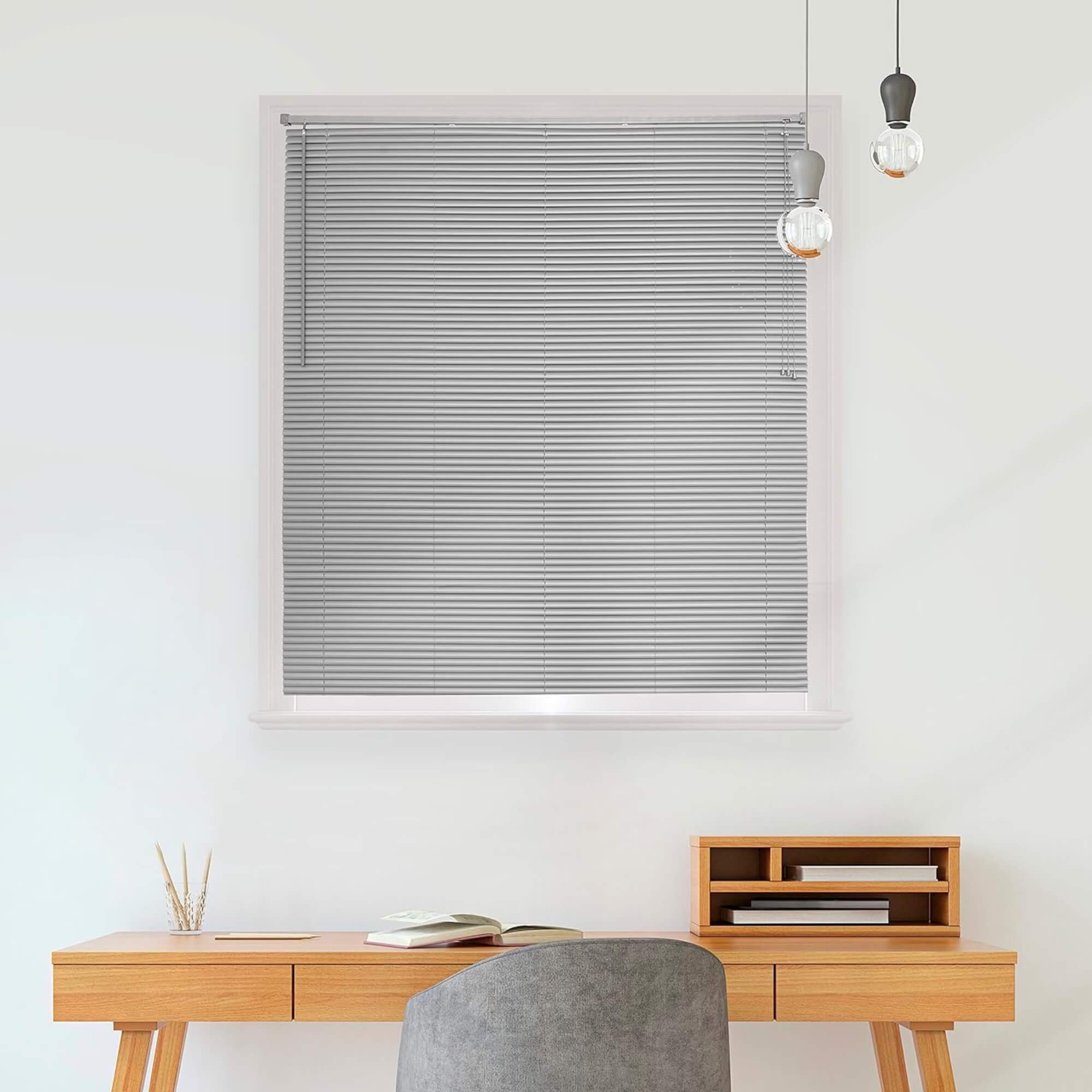 Persiana Horizontal PVC 25mm 140x130cm cor Chumbo Conthey Evolux - D148034M