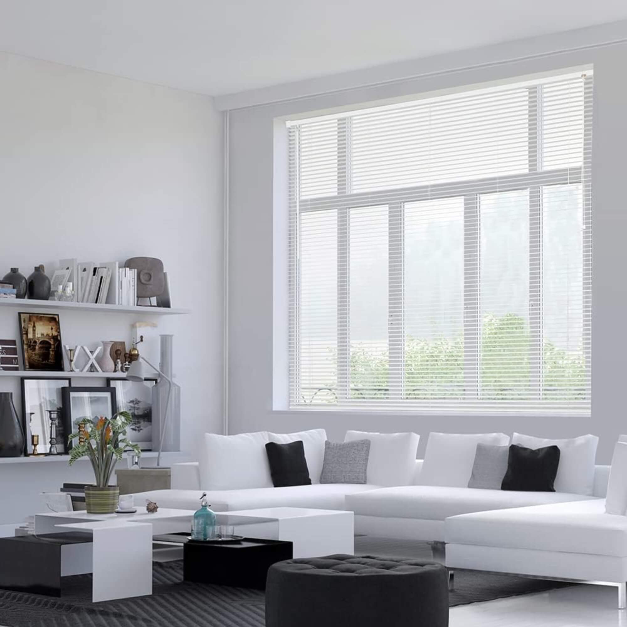 Persiana Horizontal PVC 25mm 160x130cm cor Branca Conthey Evolux - D148035A