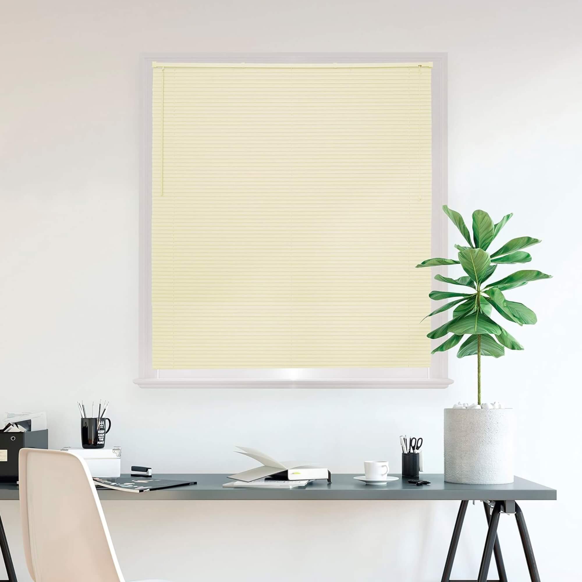 Persiana Premier Horizontal PVC 25mm 120x160cm Bege Conthey Evolux - D113180B
