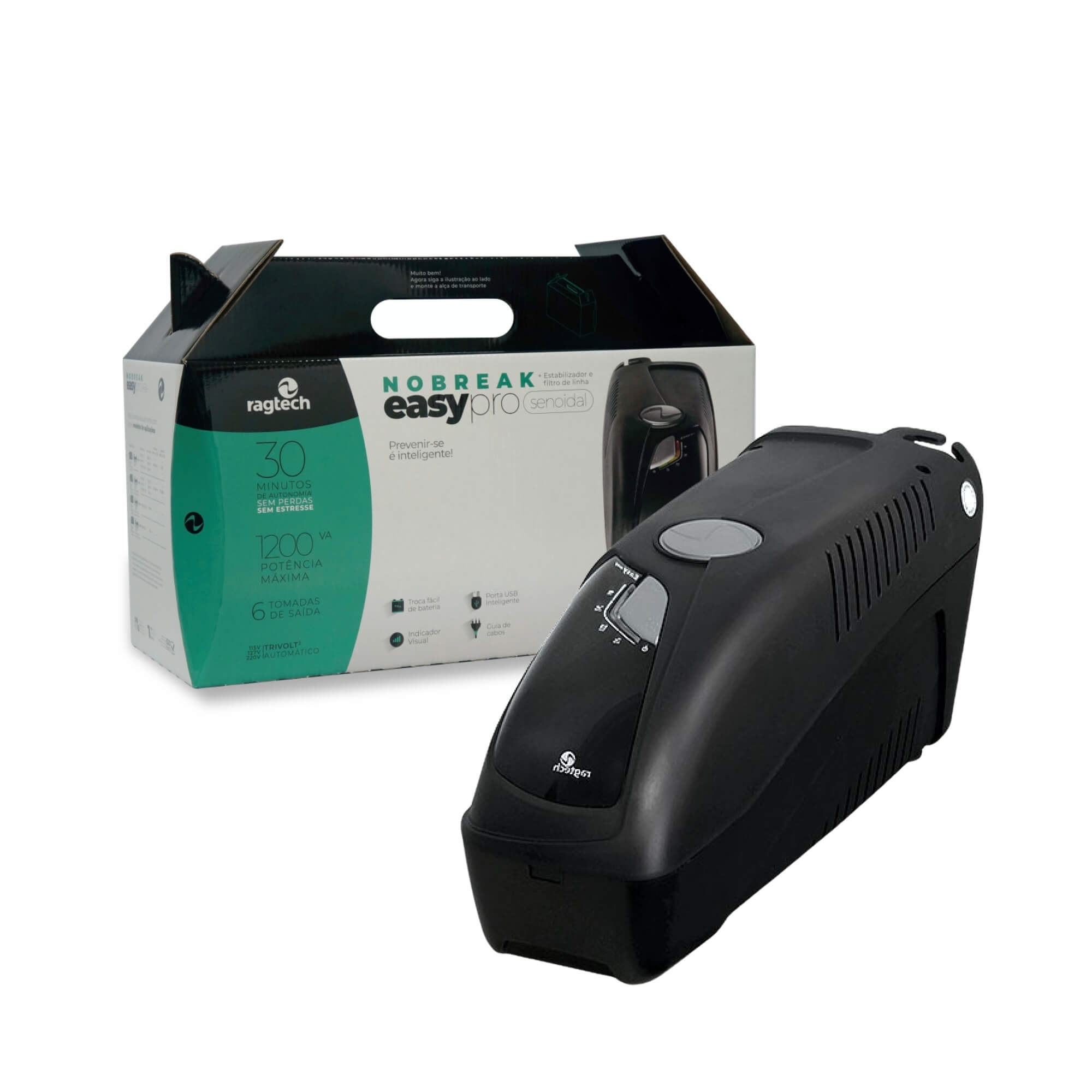 Nobreak Ragtech 1200VA USB 20NEP4162 Easy Pro Senoidal Trivolt - 4162