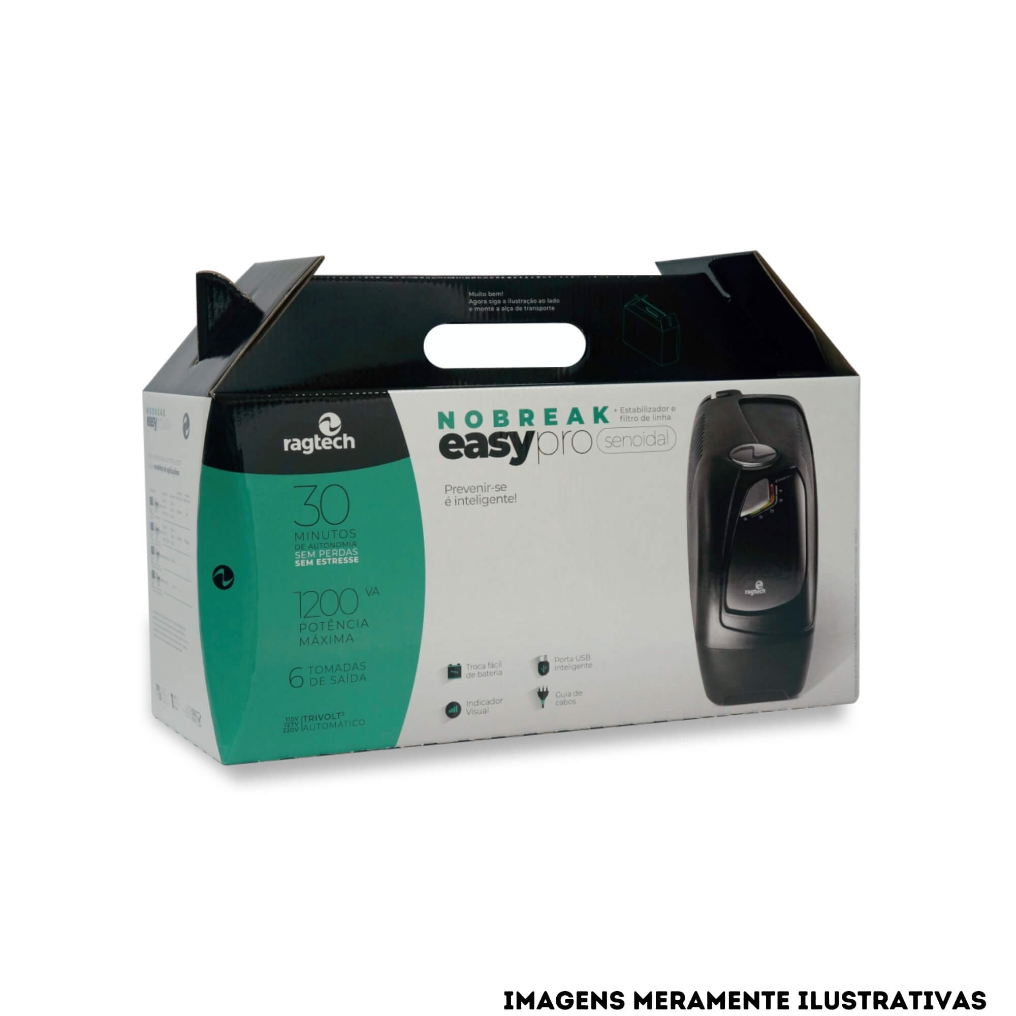 Nobreak Ragtech 1200VA USB 20NEP4162 Easy Pro Senoidal Trivolt - 4162
