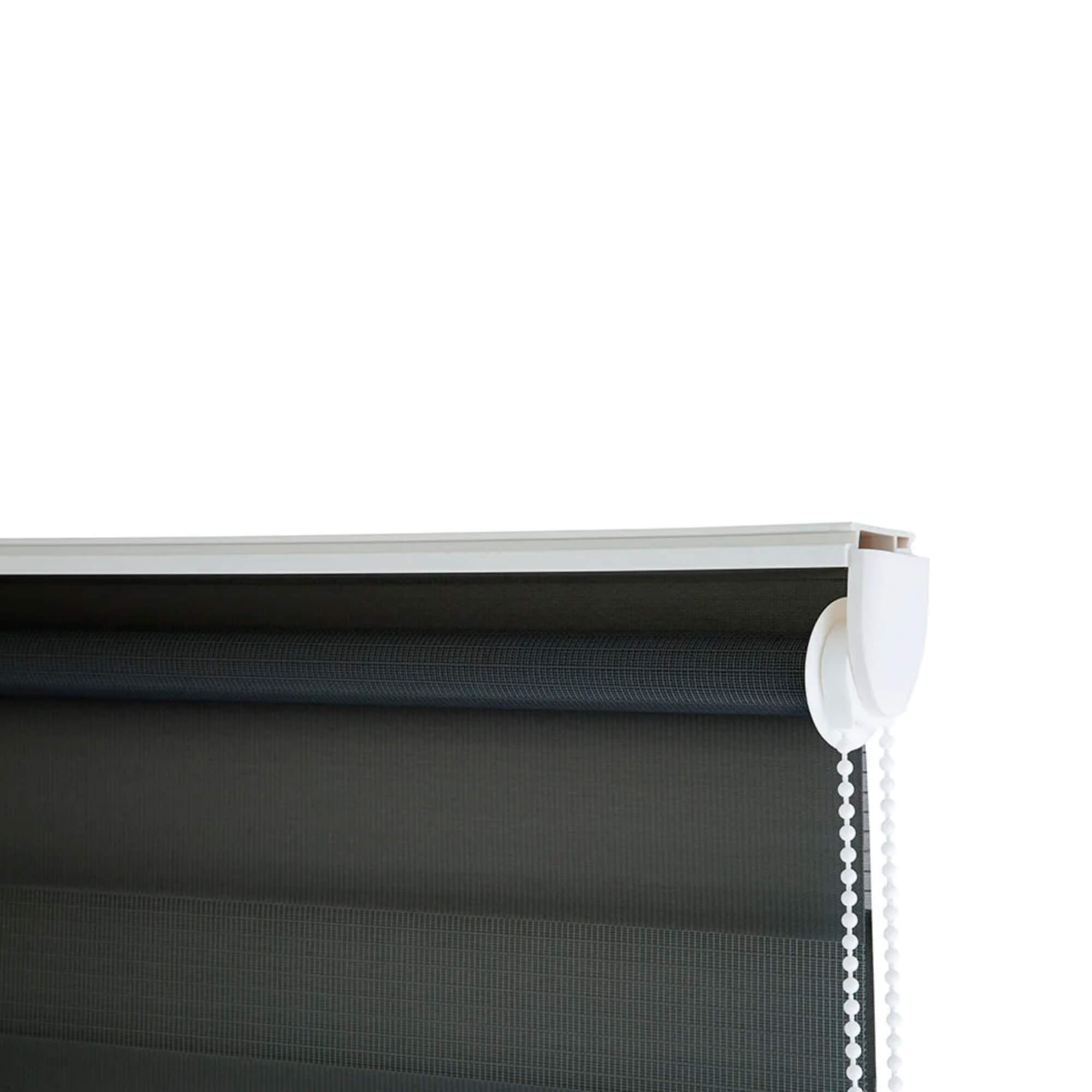 Persiana Rolo Zebra Dupla 120x160cm Preta Conthey Evolux - N2004461B