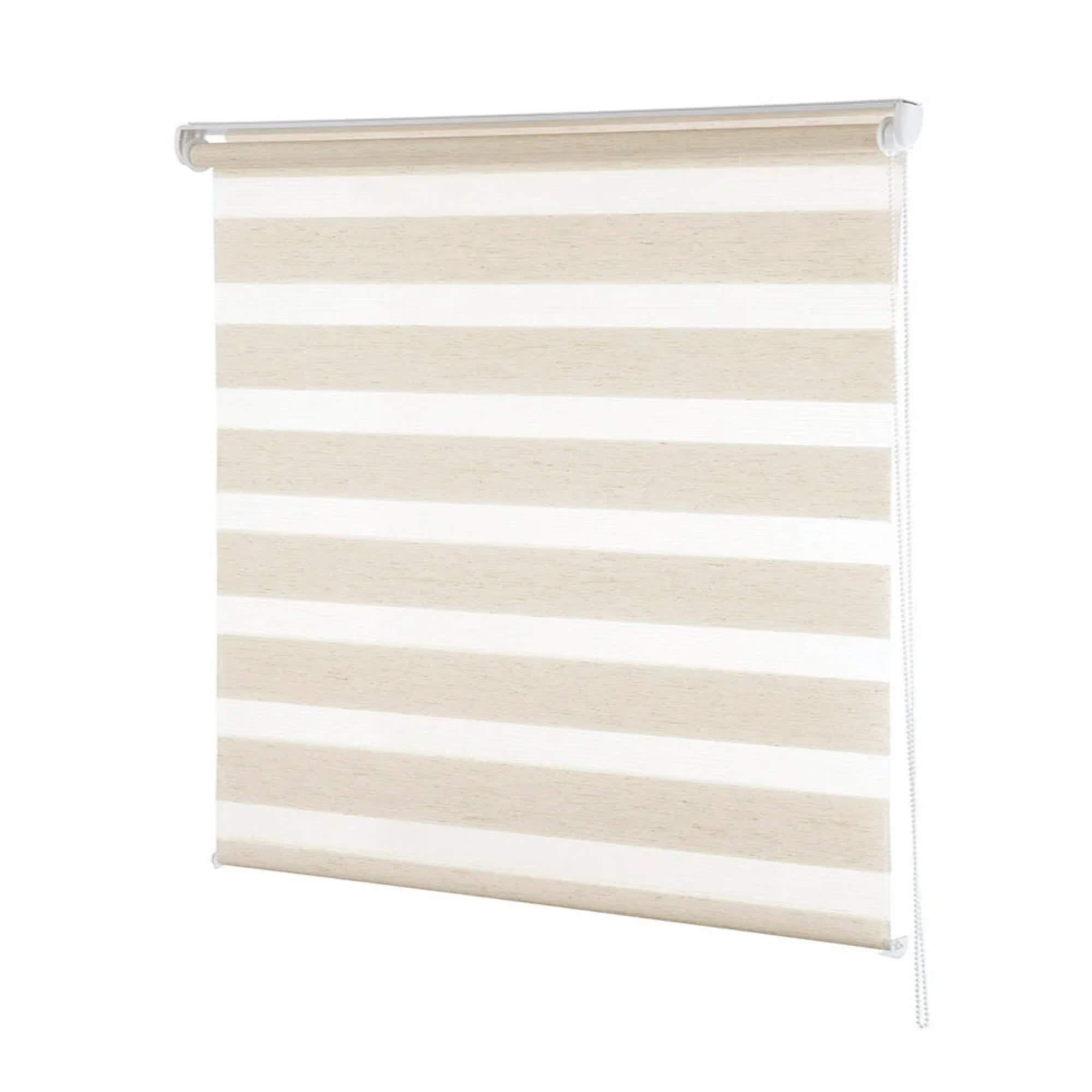 Persiana Rolo Zebra Dupla 120x160cm Bege Linho Conthey Evolux - N2004461C