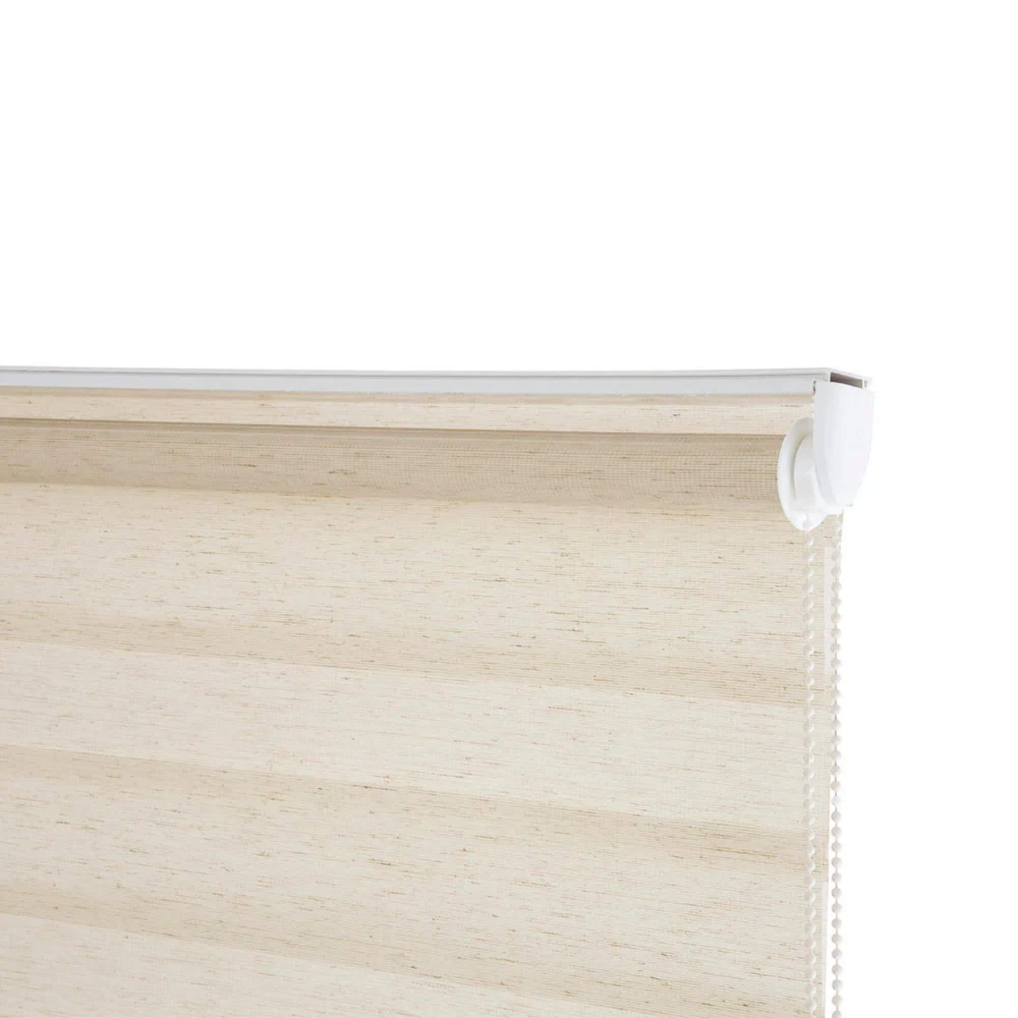 Persiana Rolo Zebra Dupla 120x160cm Bege Linho Conthey Evolux - N2004461C