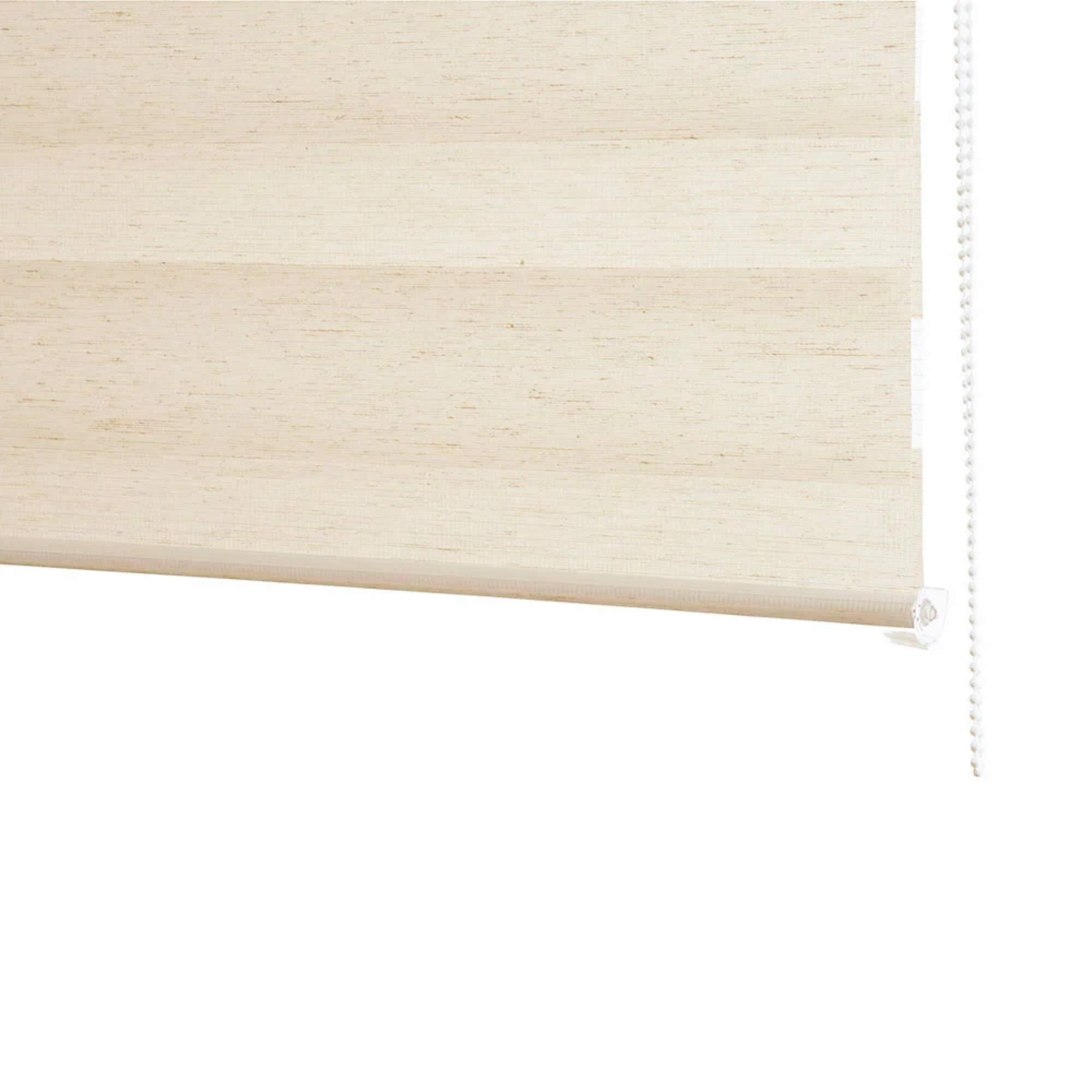Persiana Rolo Zebra Dupla 120x160cm Bege Linho Conthey Evolux - N2004461C