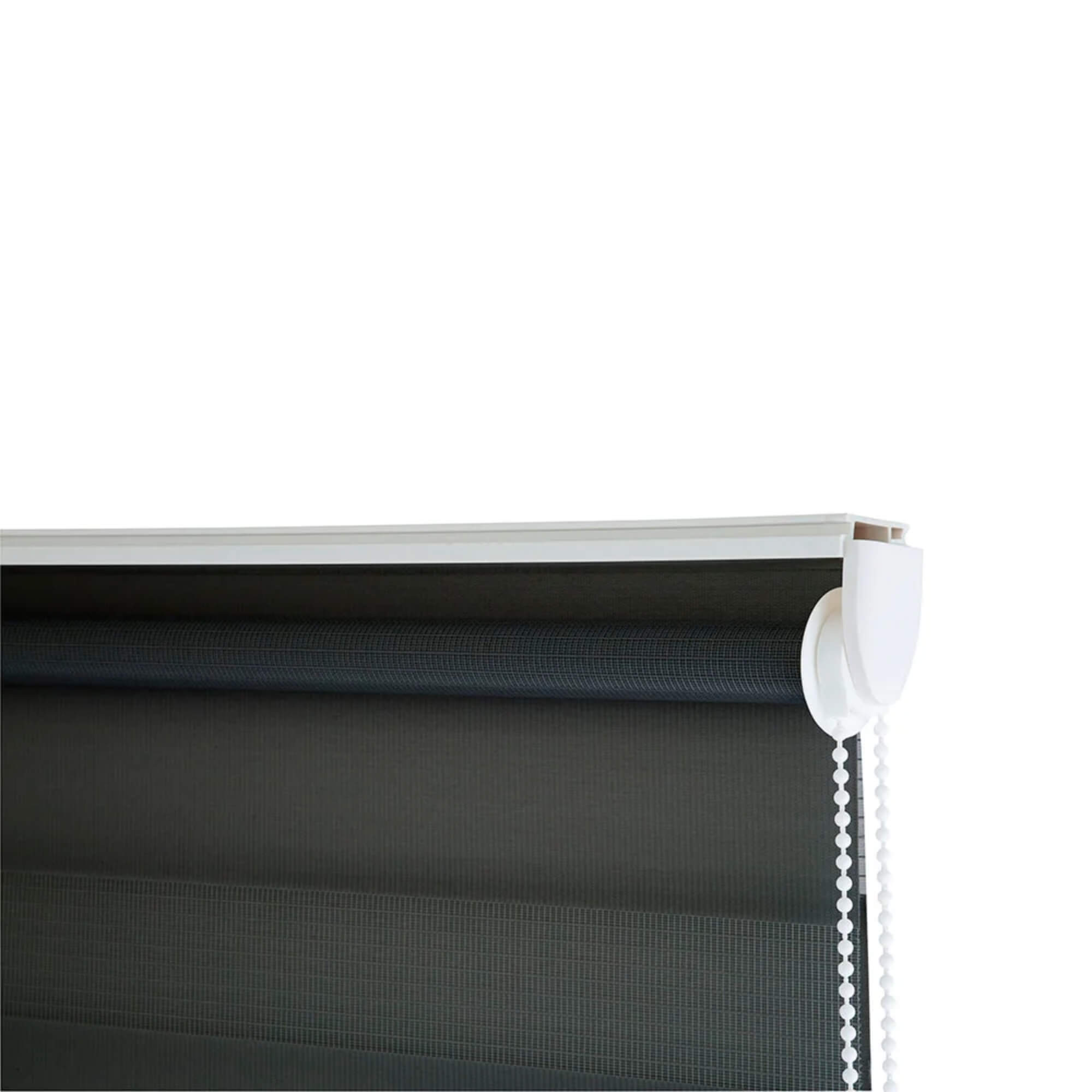 Persiana Rolo Zebra Dupla 160x160cm Preta Conthey Evolux - N2004463B