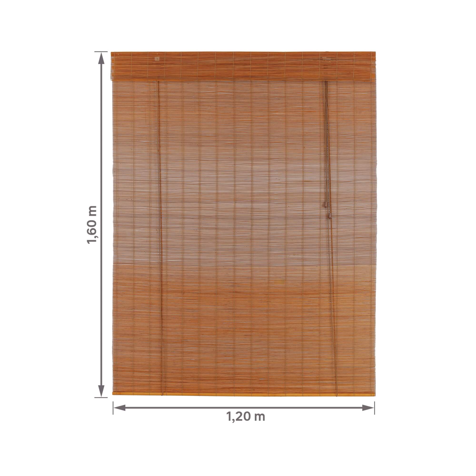 Persiana Rolo Bambu 120x160cm cor Cedro Coleção Hanoy para Janela Conthey Evolux - N2303546