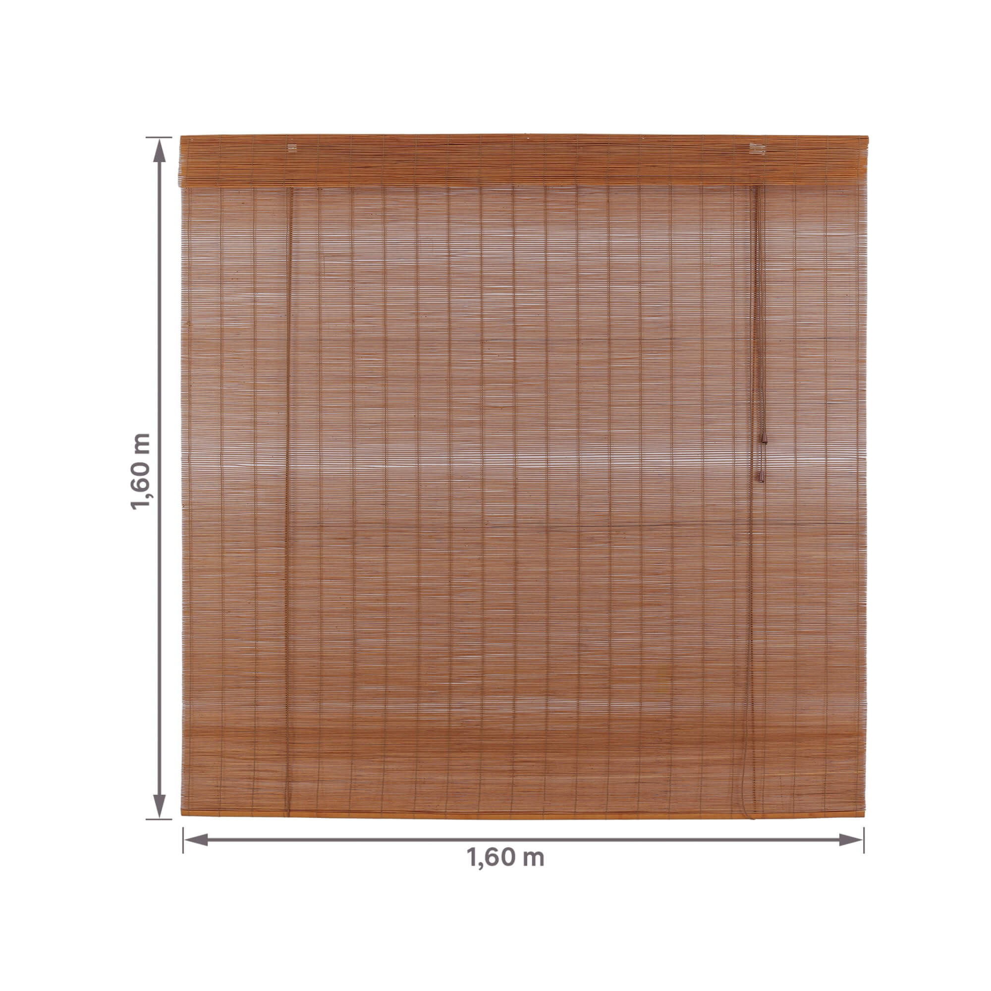 Persiana Rolo Bambu 160x160cm cor Cedro Coleção Hanoy para Janela Conthey Evolux - N2303548