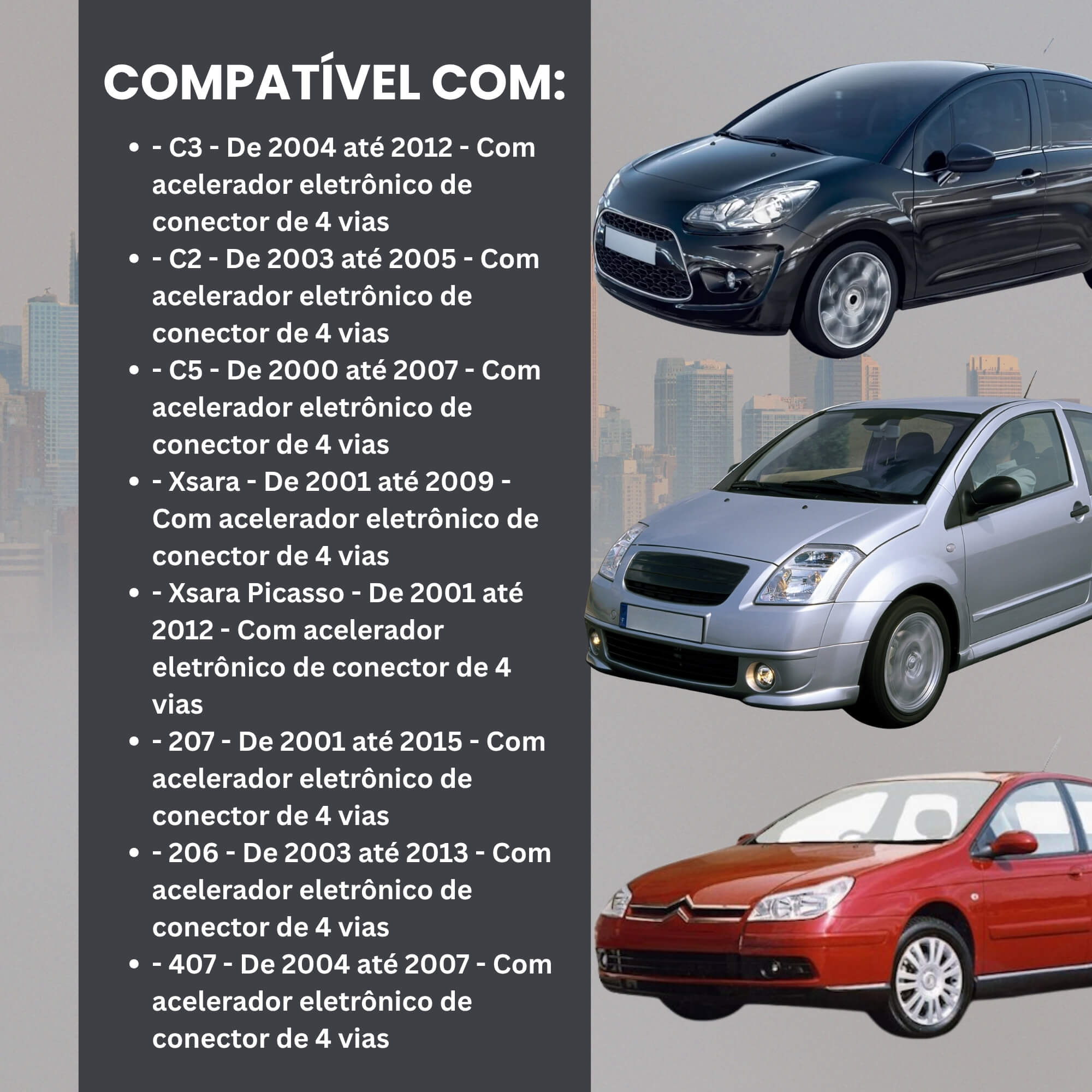 Módulo Variador de Avanço de Aceleração compatível c/ C3, C2, C5, Xsara Tury - FAST_MAX_5.0AN