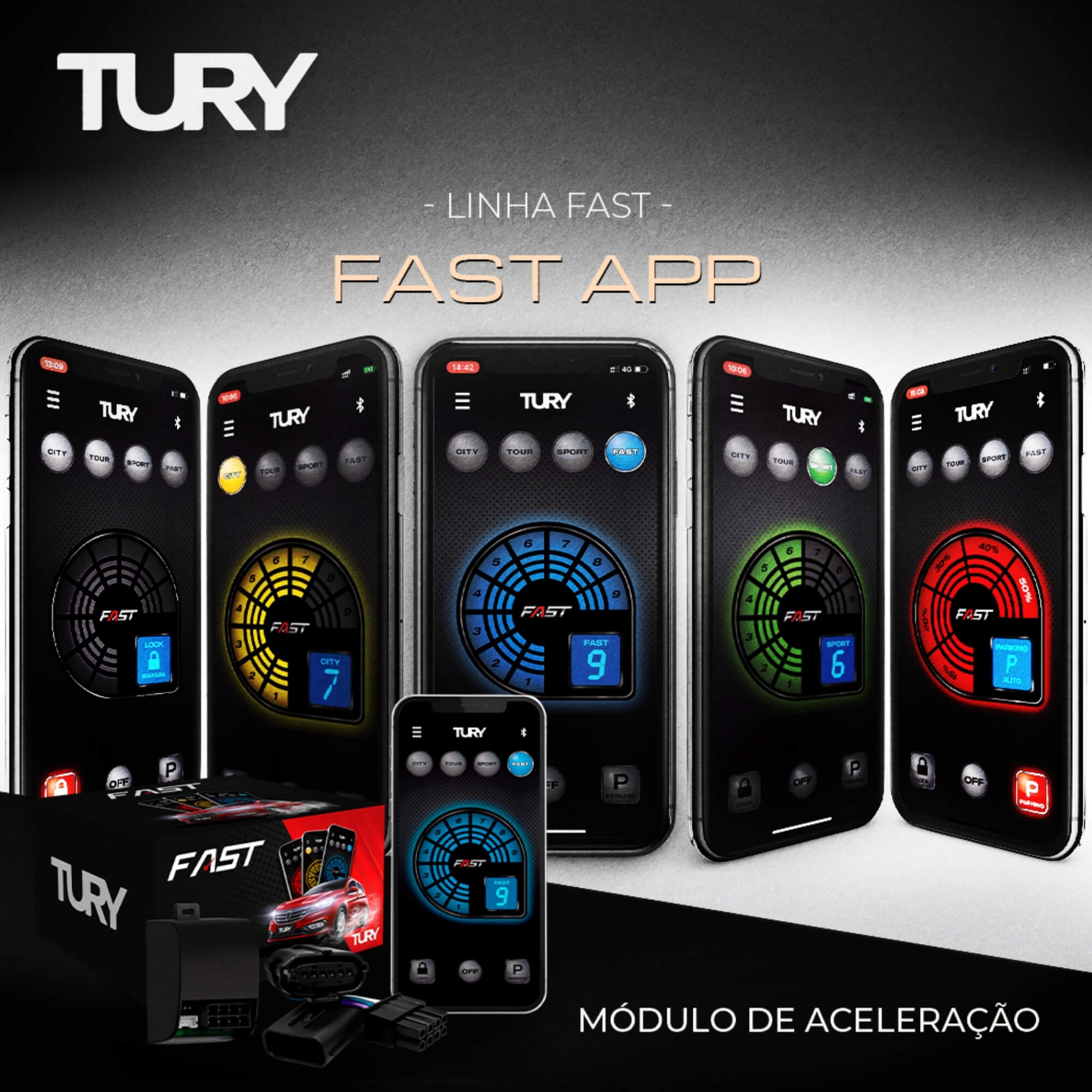 Módulo Variador de Avanço de Aceleração compatível c/ C3, C2, C5, Xsara Tury - FAST_MAX_5.0AN