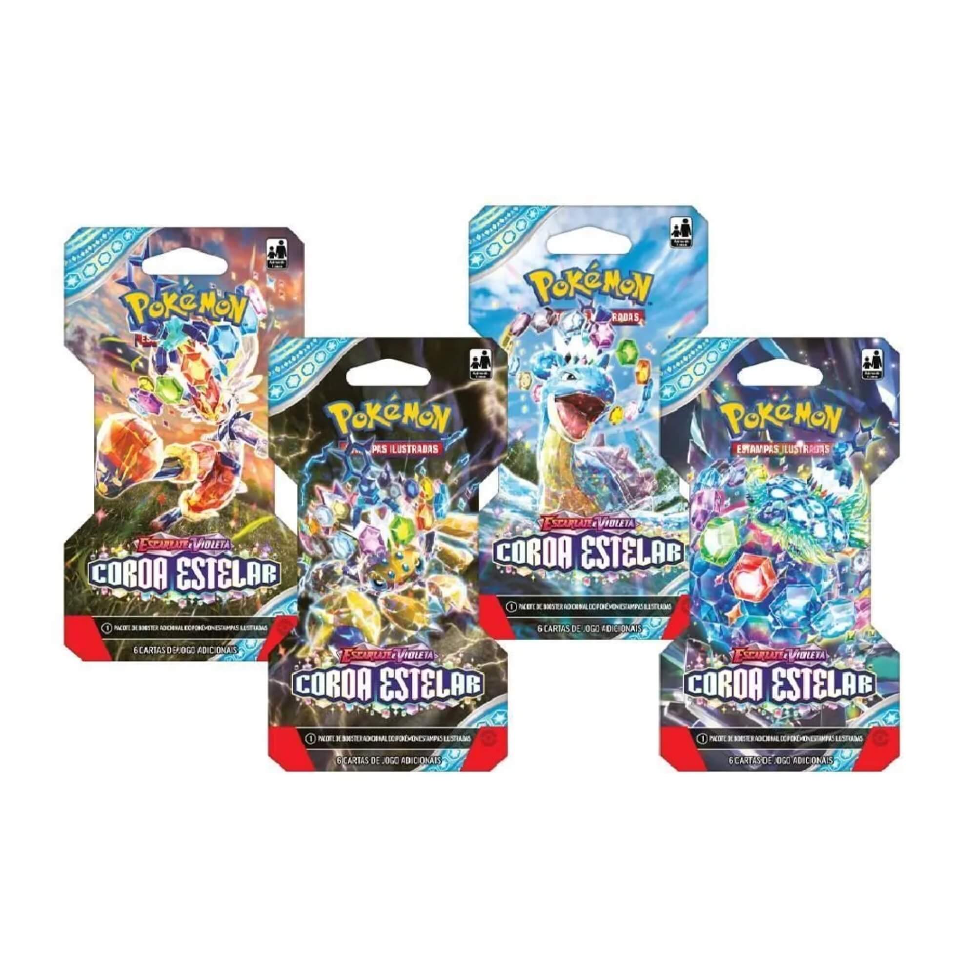 Pokemon EV7 Blister Unitário Coroa Estelar Caixa com 24 Unidades Copag - 34666