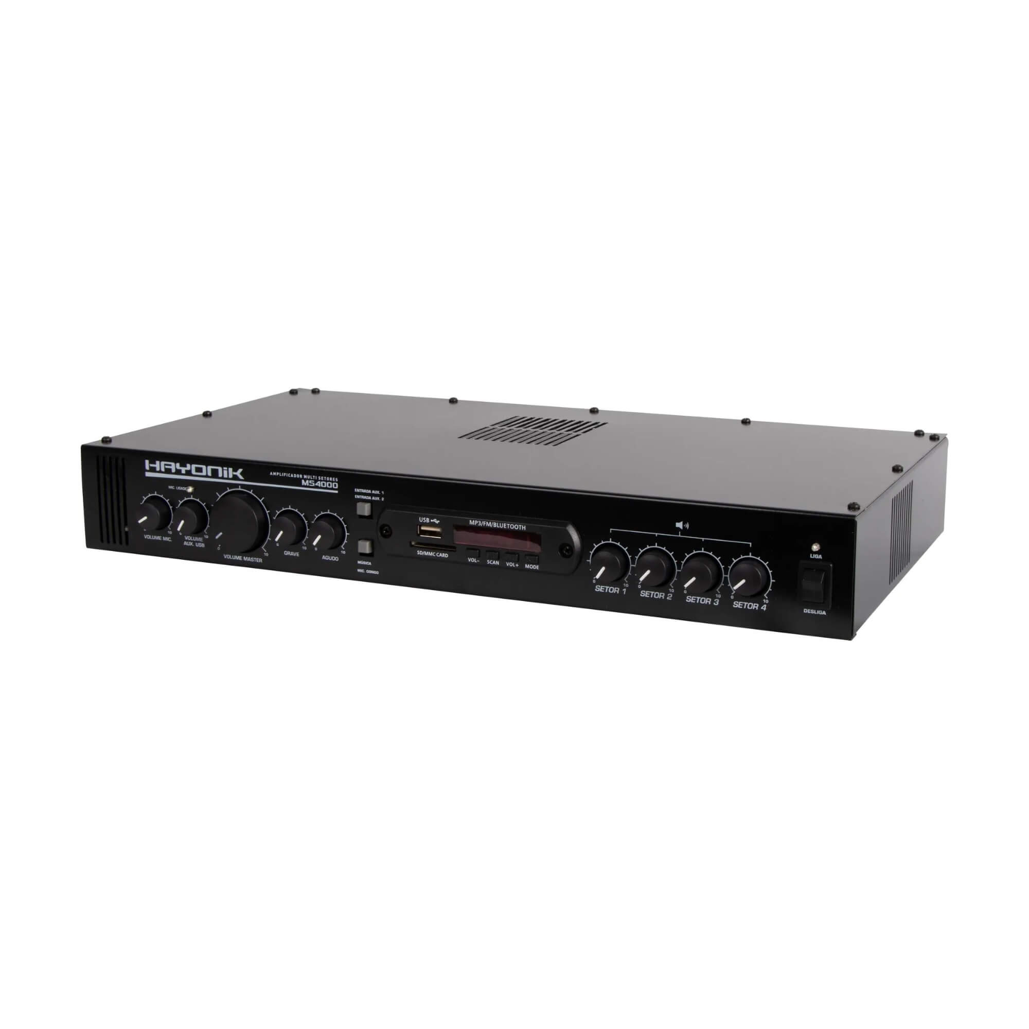Amplificador MS4000 400W RMS Multisetores Hayonik - 0000085840