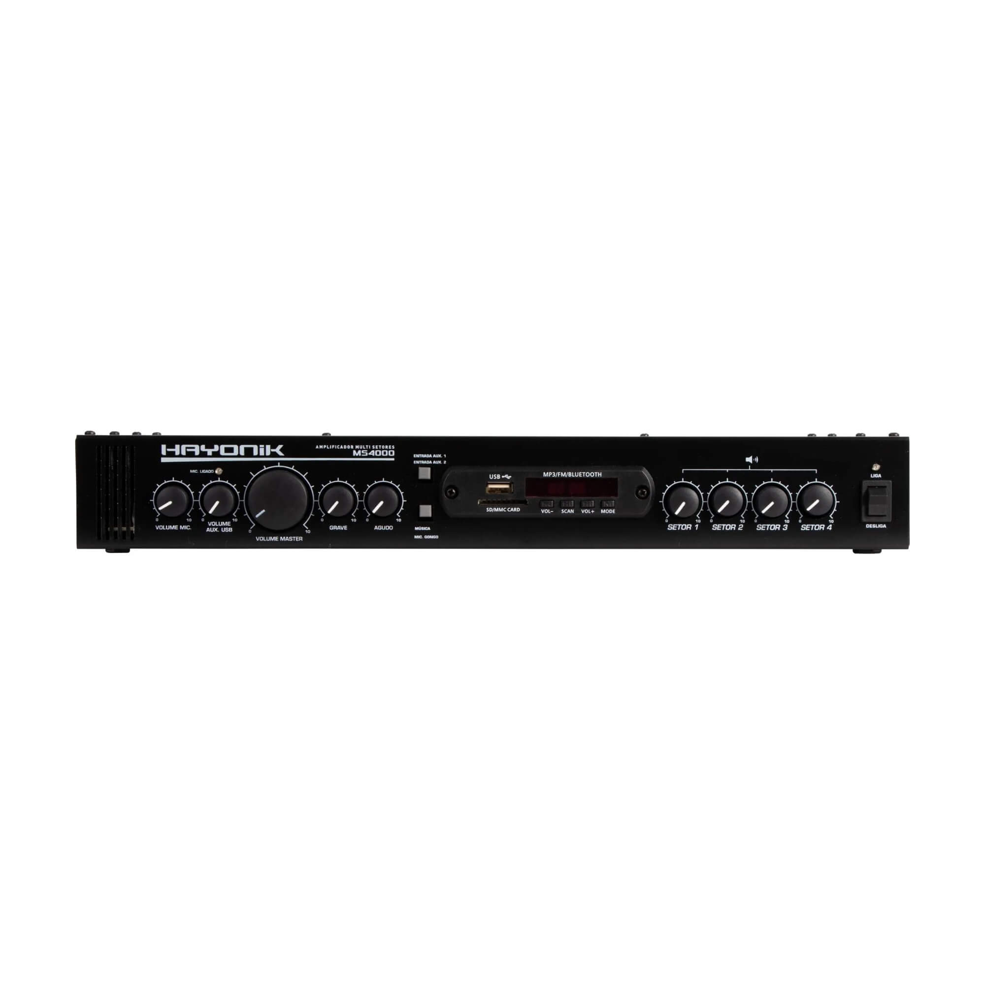 Amplificador MS4000 400W RMS Multisetores Hayonik - 0000085840