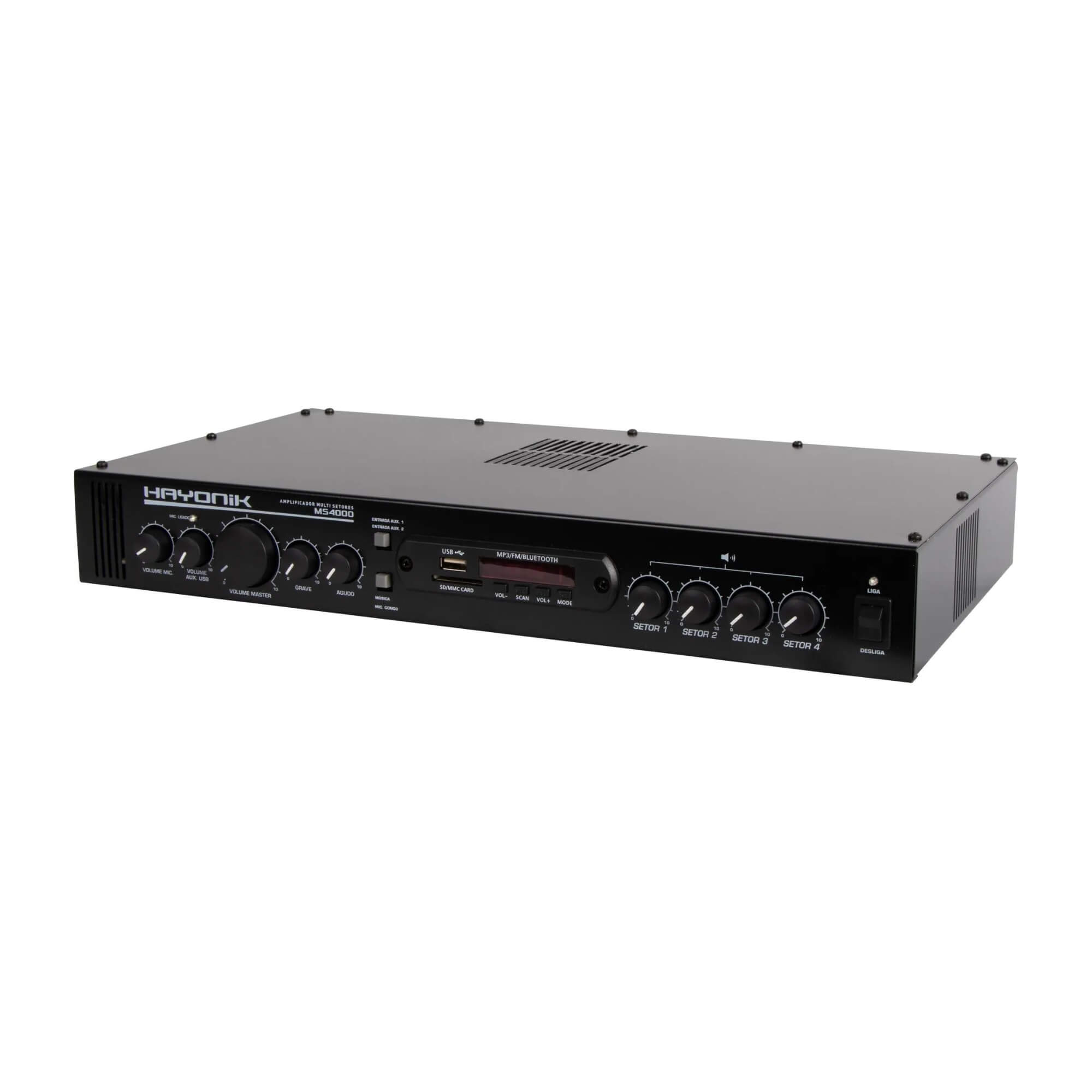 Amplificador MS4000 400W RMS Multisetores Hayonik - 0000085840