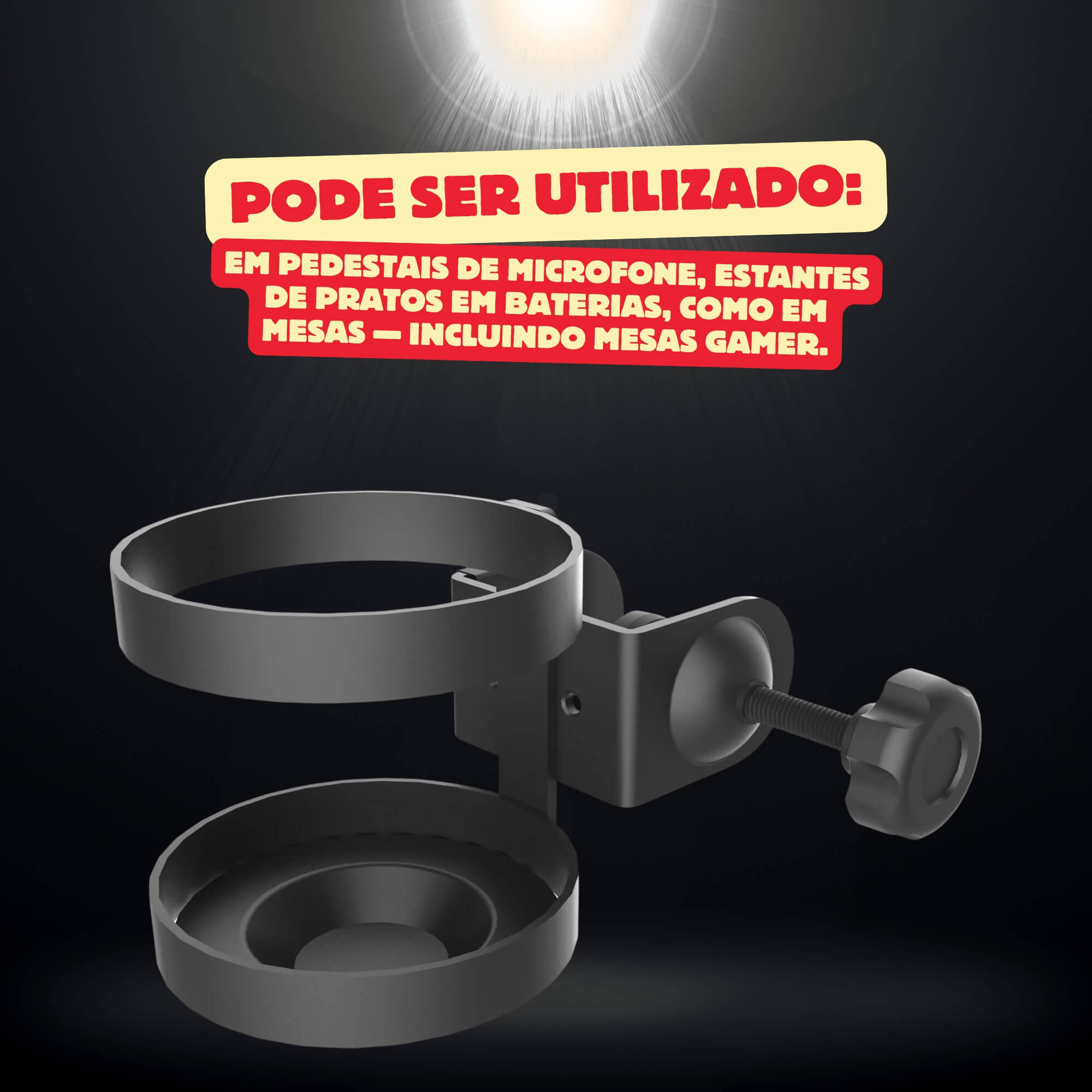 Suporte para Copo com Sistema Multi-Angular de até 90º SC100 Hayonik - 0000084559