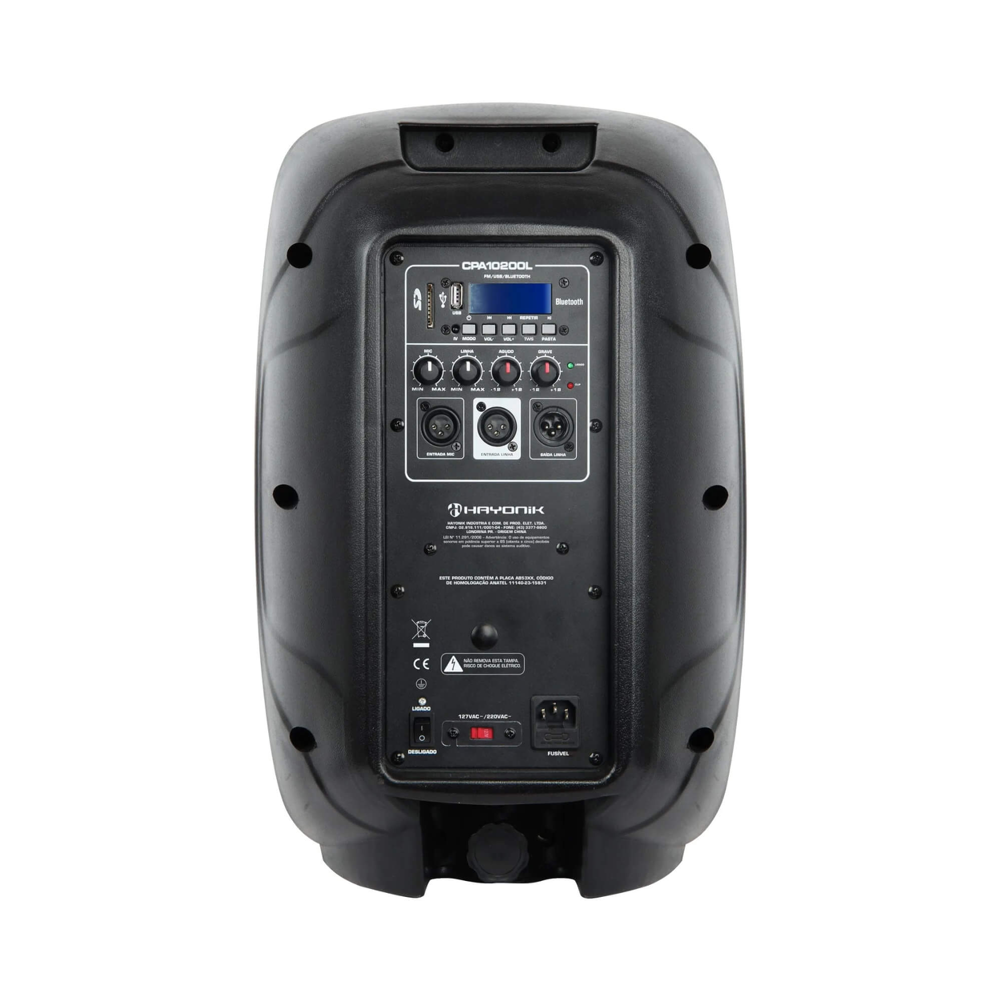 Caixa Acústica Ativa CPA-10200 160W Bluetooth Preta Hayonik - 0000068523