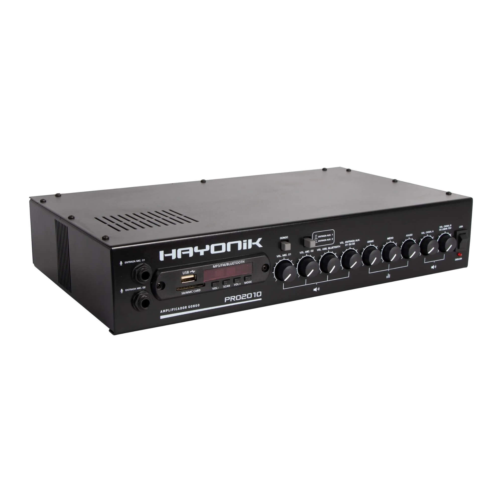 Amplificador PRO2010 200W RMS Com Gongo Hayonik - 0000085843