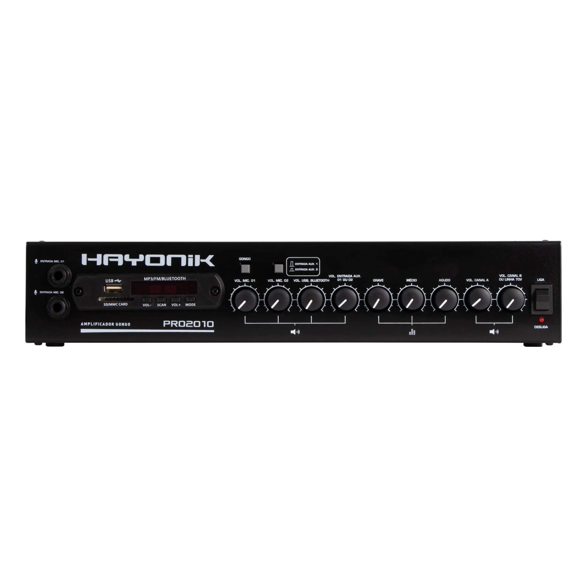 Amplificador PRO2010 200W RMS Com Gongo Hayonik - 0000085843