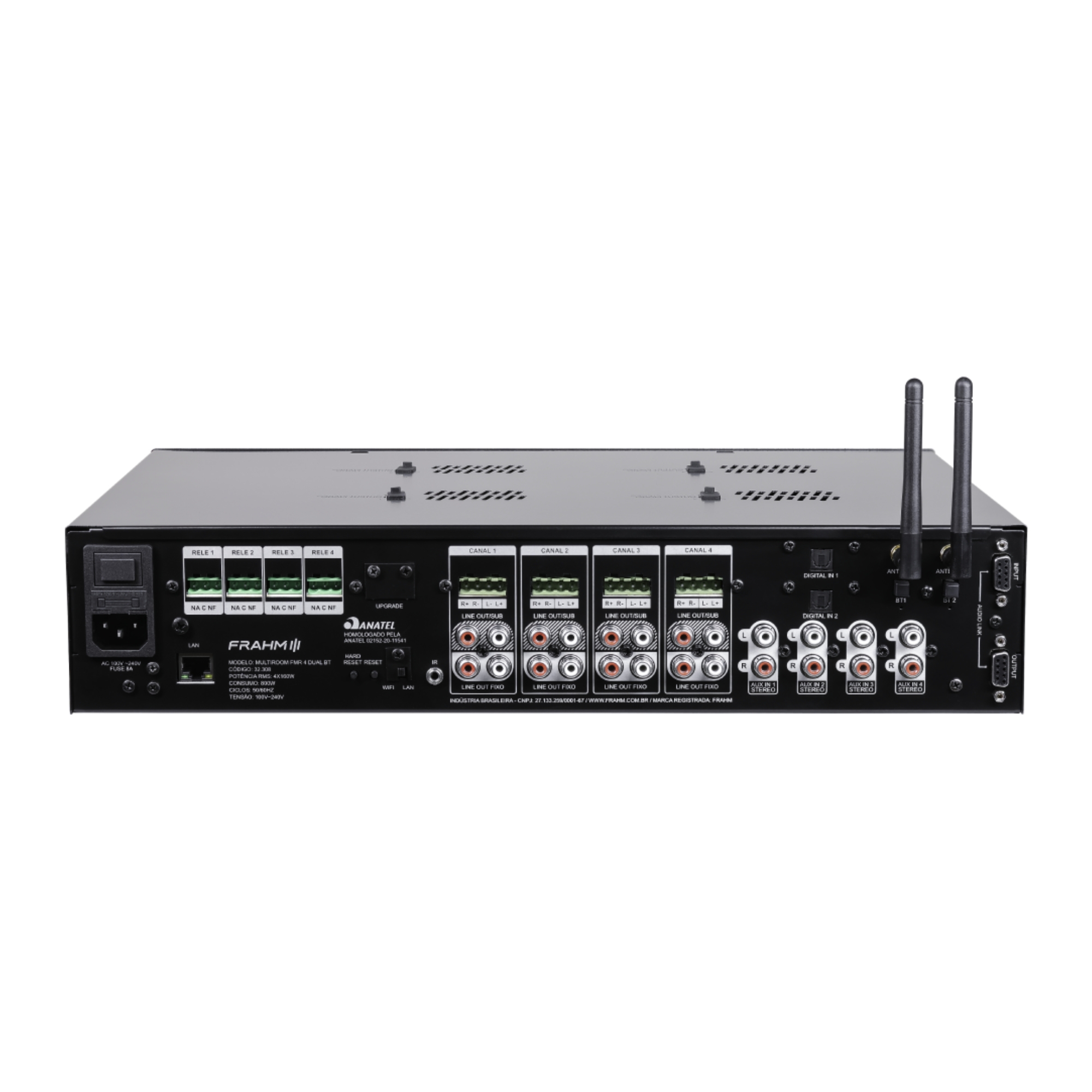 Multiroom FMR4 2BT 4X160W RMS Estéreo - Automação Frahm - 32308