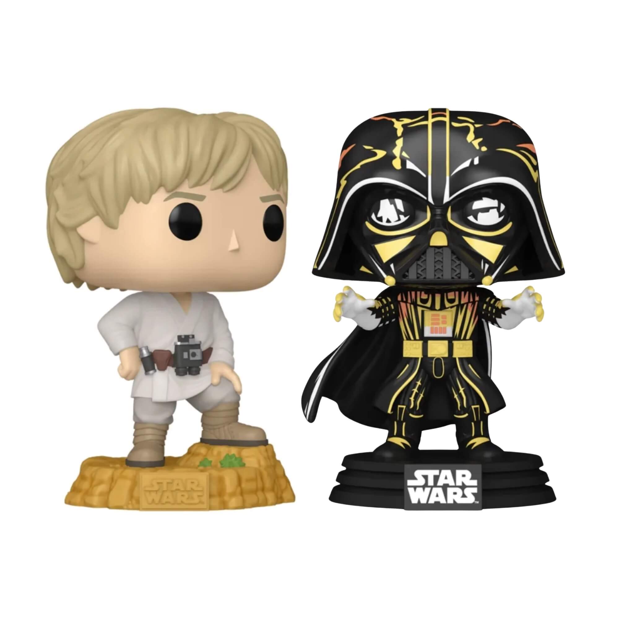 COMP Kit 2 Funko Pop! Star Wars Candide – Luke Skywalker Binary Sunset + Darth Vader Retro Glow