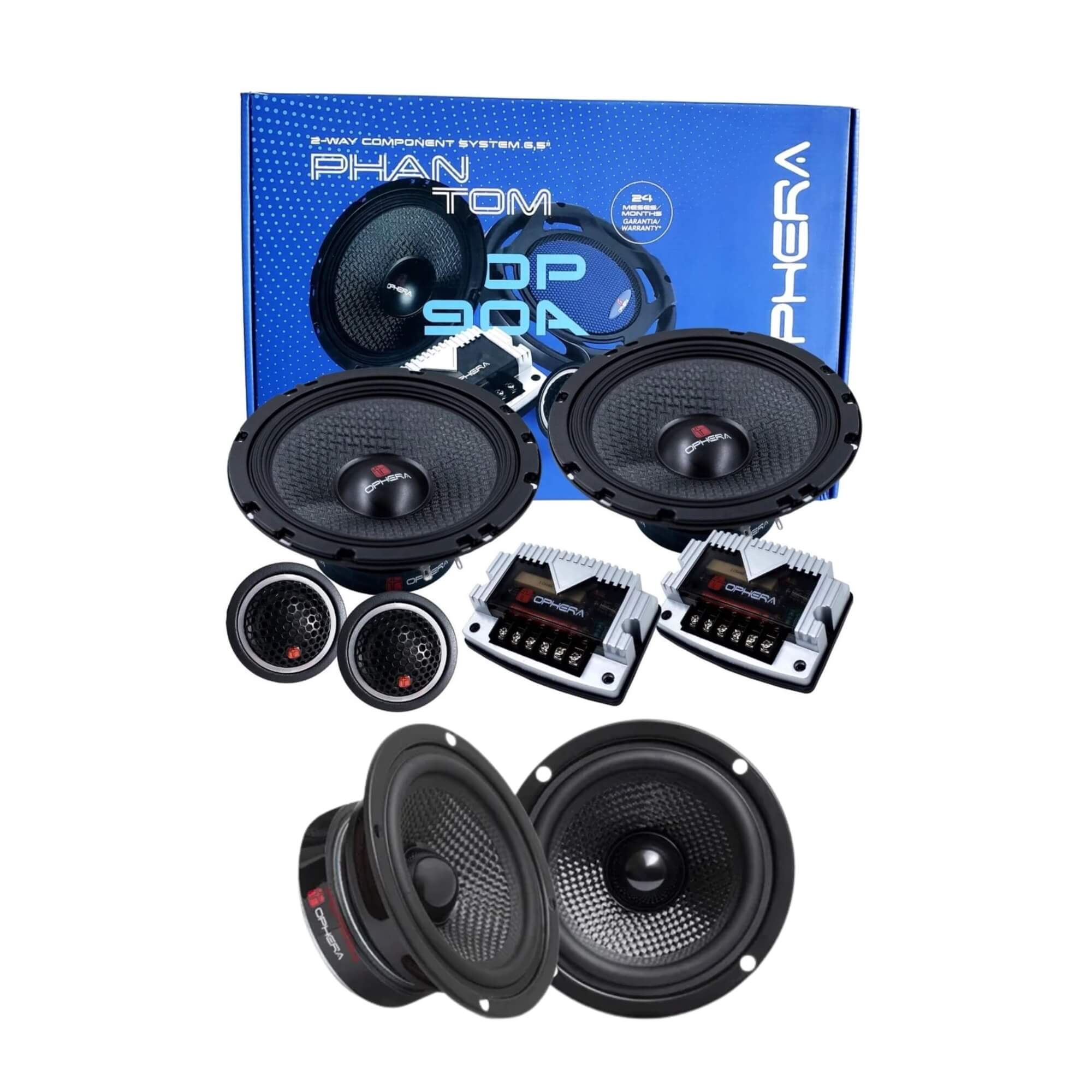 COMP Kit Audio Carro Ophera OP90A Kit 2 Vias 180W + Midrange SIG40.3 PRO 3" 80W – 4 Ohms