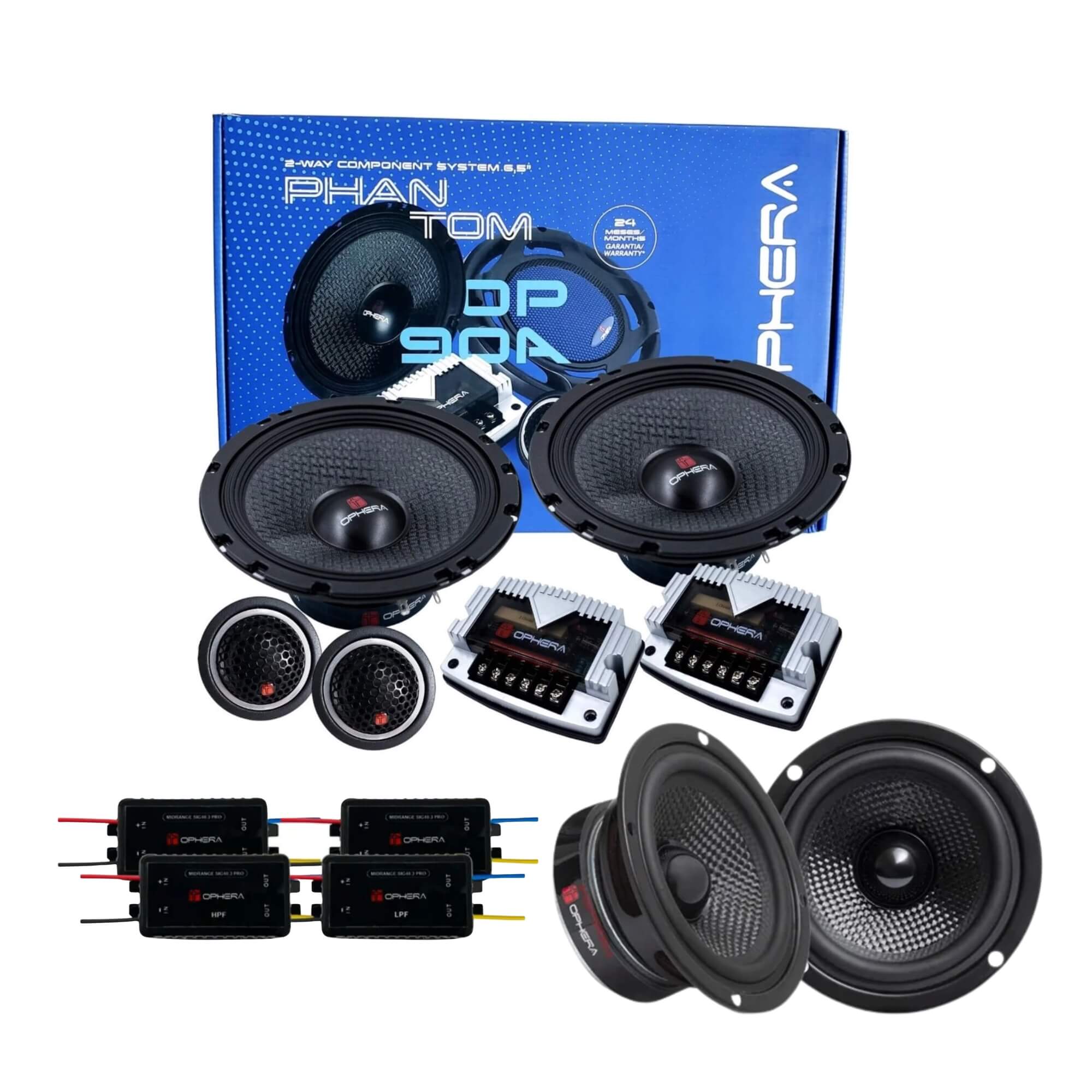 COMP Kit Upgrade Ophera: Kit 2 Vias OP90A + Midrange SIG40.3 PRO + Crossovers HPF/LPF