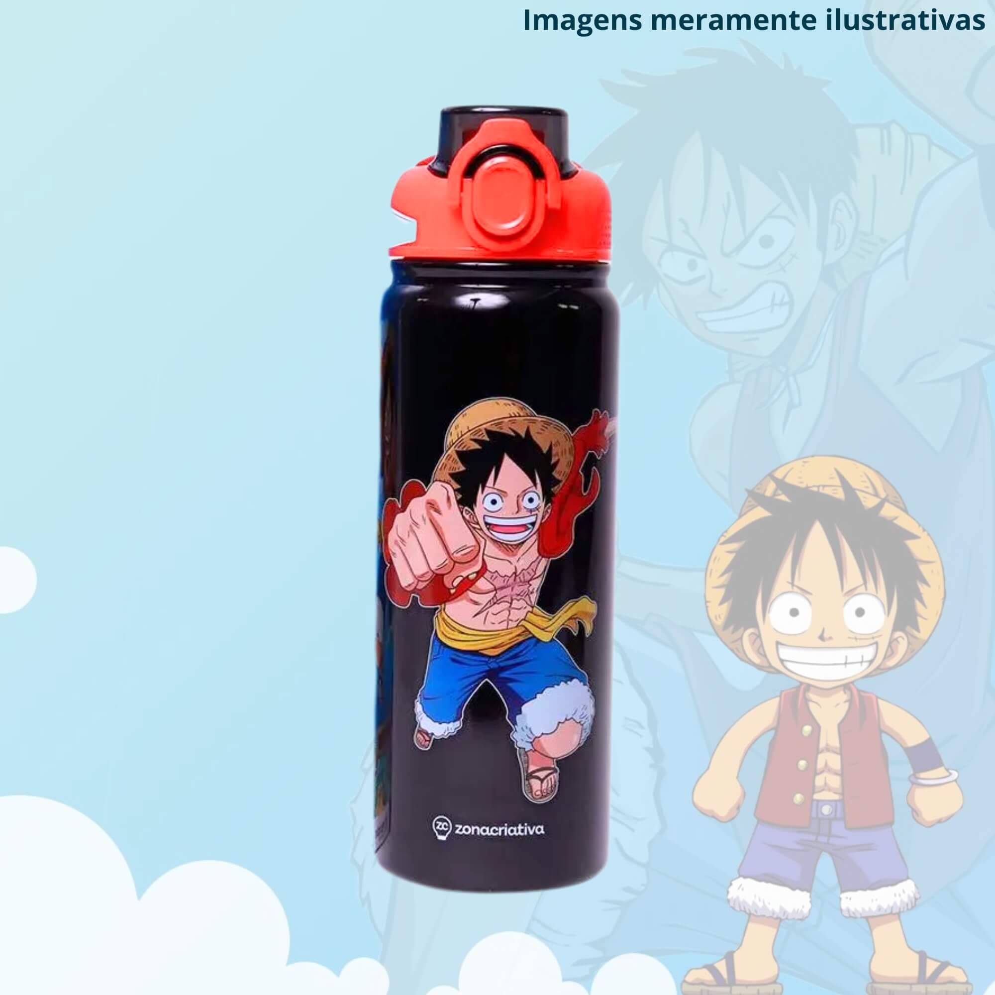 COMP Kit One Piece - Garrafa 650ml + Caneca Mágica 300ml Zona Criativa