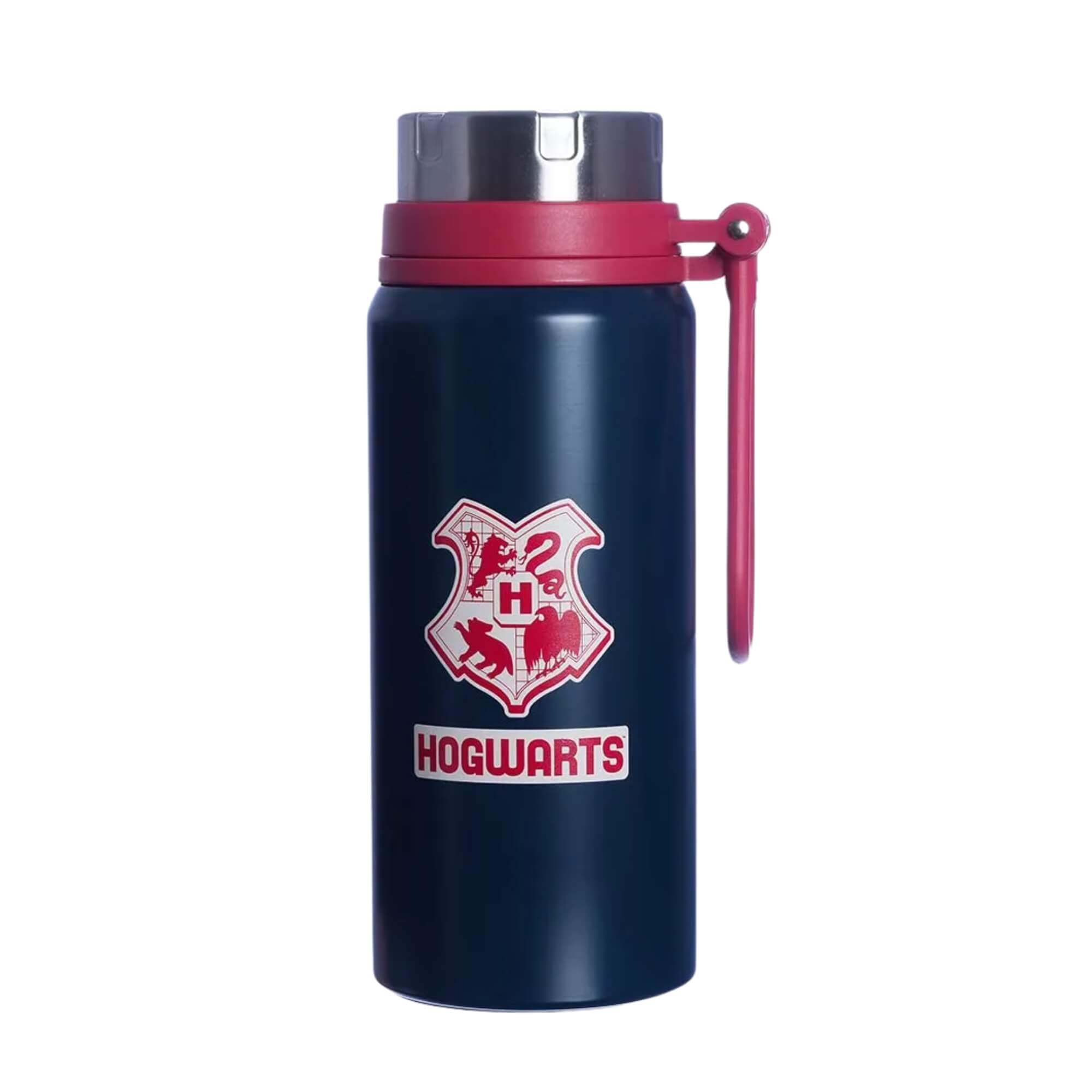 COMP Kit Harry Potter Almofada Casas Hogwarts 40x40 + Garrafa Térmica 650ml Inox Zona Criativa