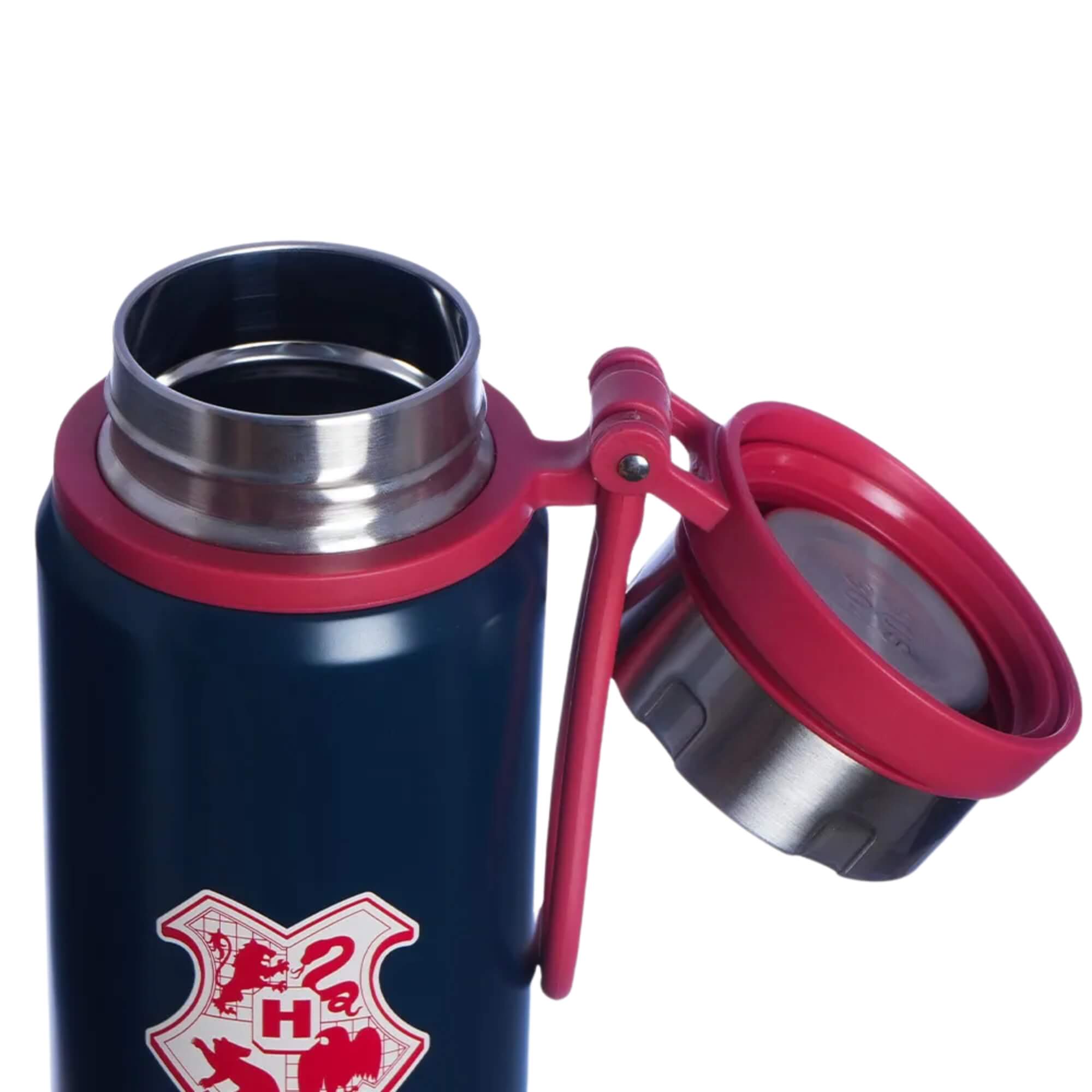 COMP Kit Harry Potter Almofada Casas Hogwarts 40x40 + Garrafa Térmica 650ml Inox Zona Criativa