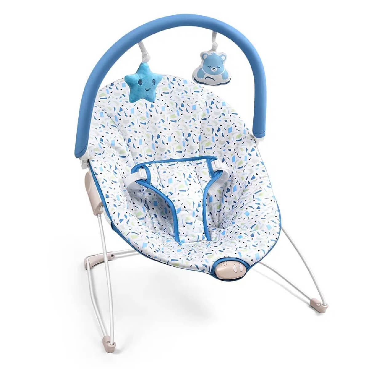 COMP Kit Cadeira de Descanso Nap Time Azul + Suporte de Pescoço Cachorrinho Azul KaBaby