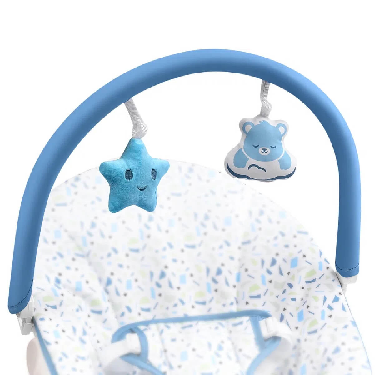 COMP Kit Cadeira de Descanso Nap Time Azul + Suporte de Pescoço Cachorrinho Azul KaBaby