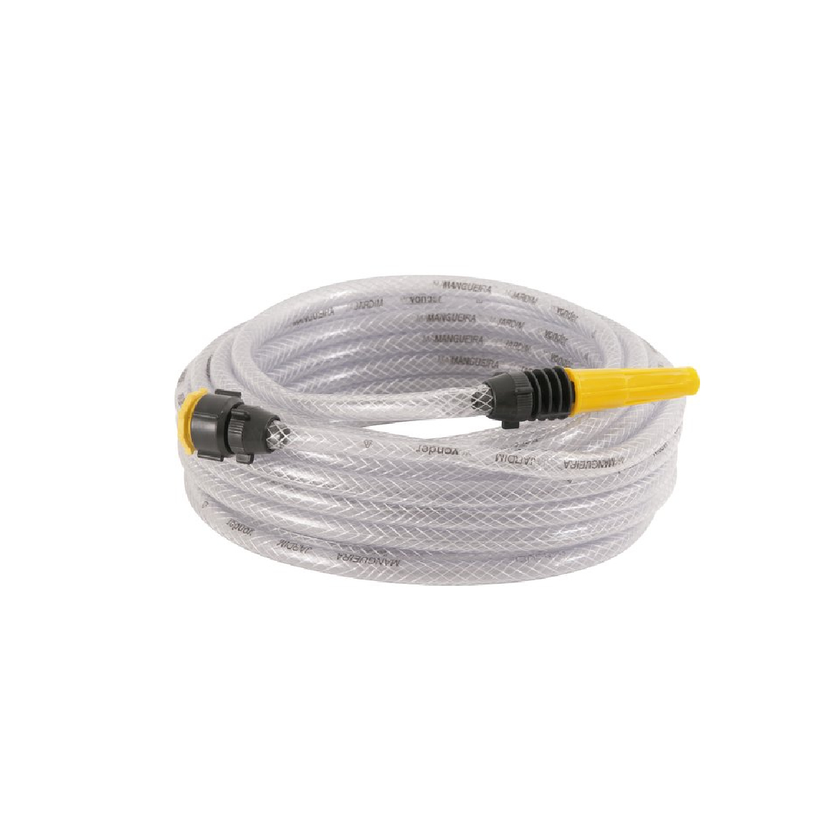 COMP Kit Mangueira Vonder 20m c/ Esguicho Simples + Esguicho 8 Funções Lock On p/ Jardim