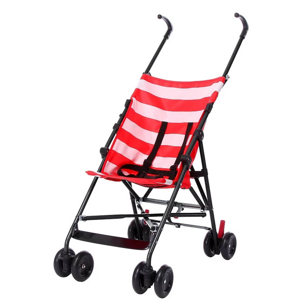 COMP Kit Carrinho Guarda-Chuva Vermelho Multikids BB558 + Almofada 2D Macia Disney BabyGo