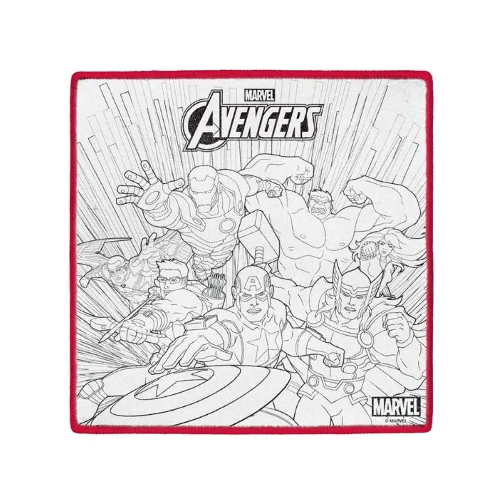 COMP Kit Projetor de Desenhos Avengers + Tapete Mágico Acqua p/ Colorir com Canetinhas Multikids