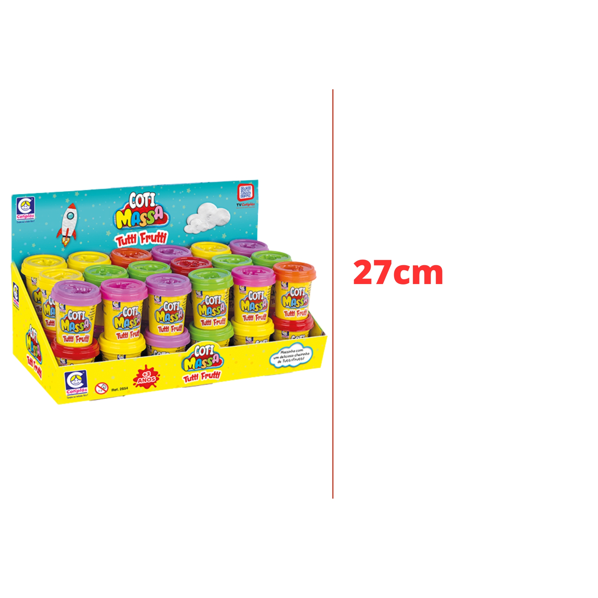 COMP Kit Boneco Gigante Chase Patrulha Canina + 5 Massinhas de Modelar Coti Massa Cotiplas