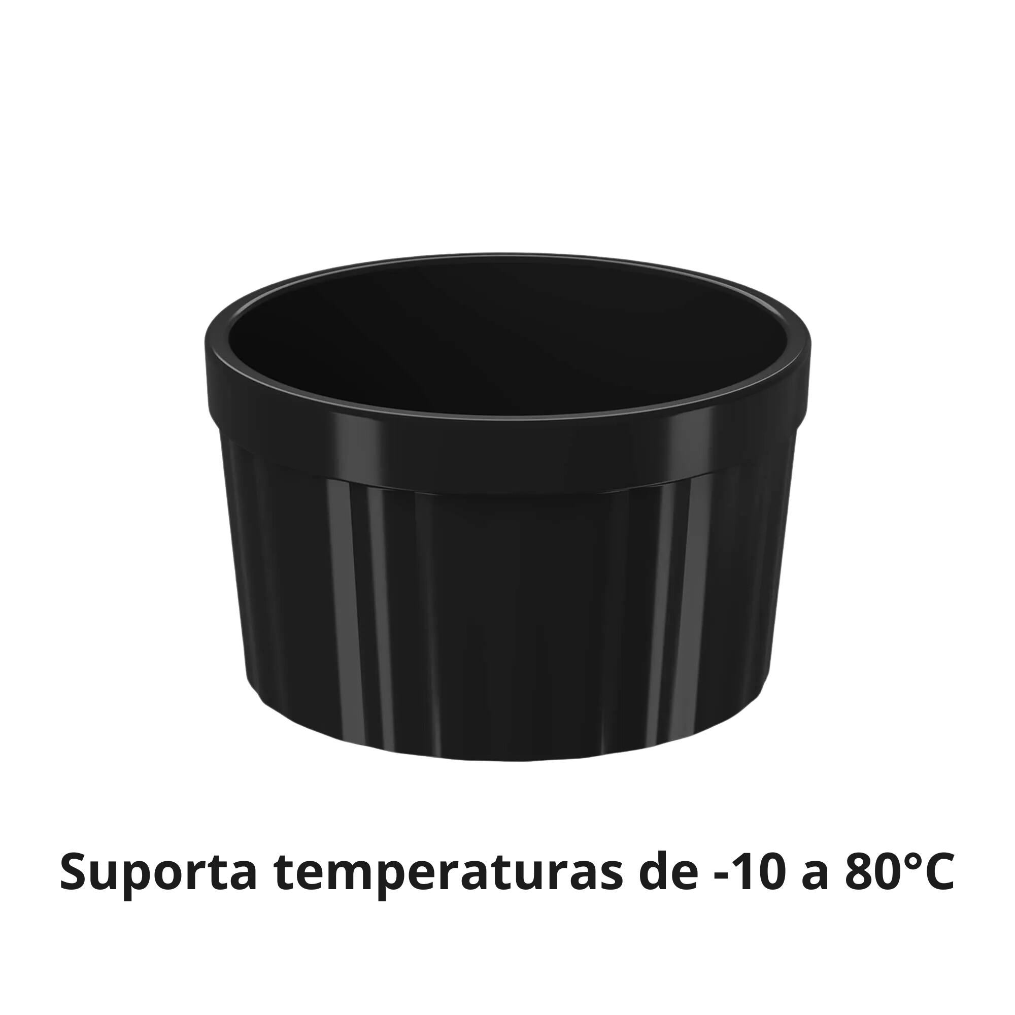COMP Kit Fondue Completo Brinox Cobre + 4 Tigelas Ramekin Coza Uno 150ml Preto